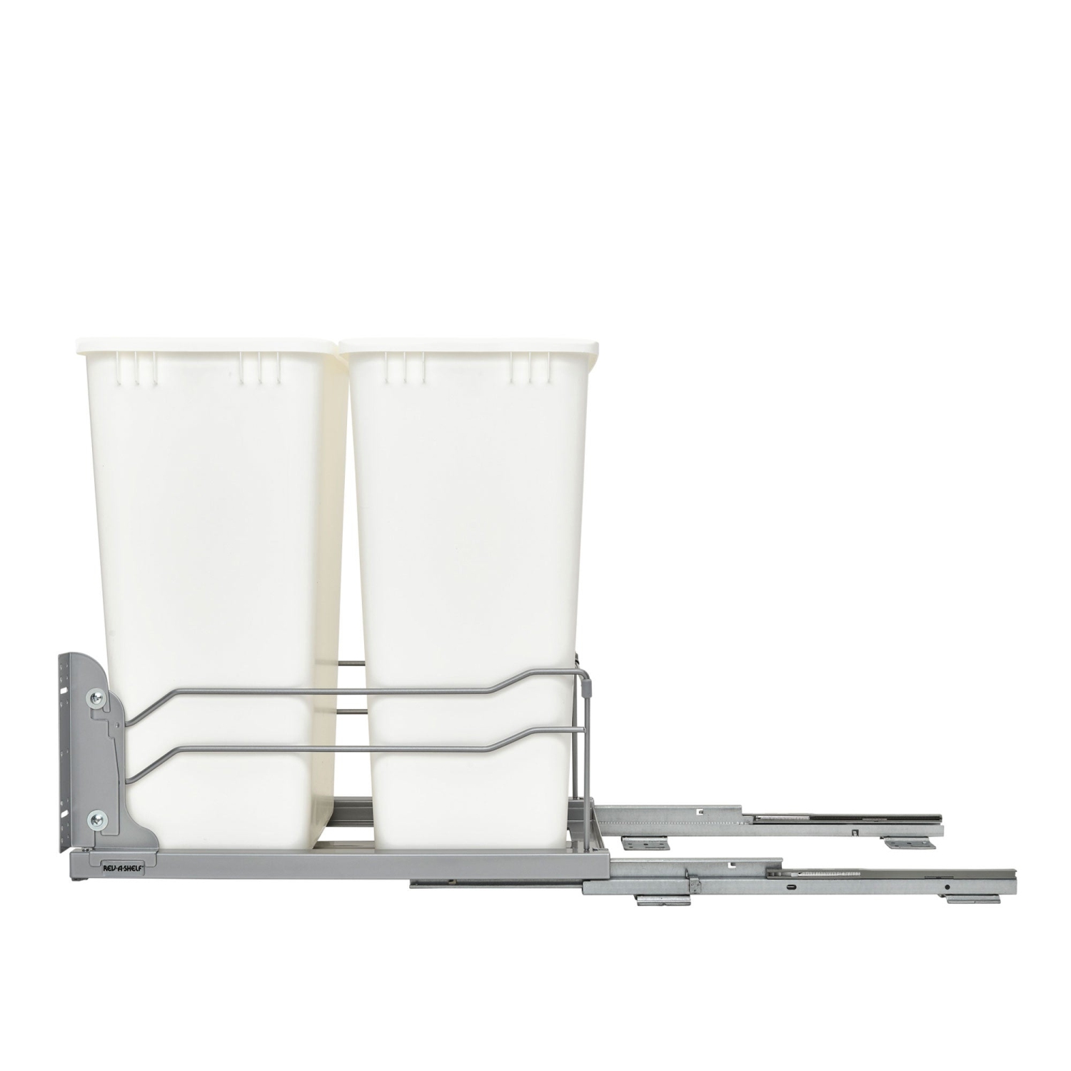 50&nbsp;qt des poubelles à double retrait Rev-A-Shelf. Avec fermeture en douceur, 53RD-2150SCDM-211