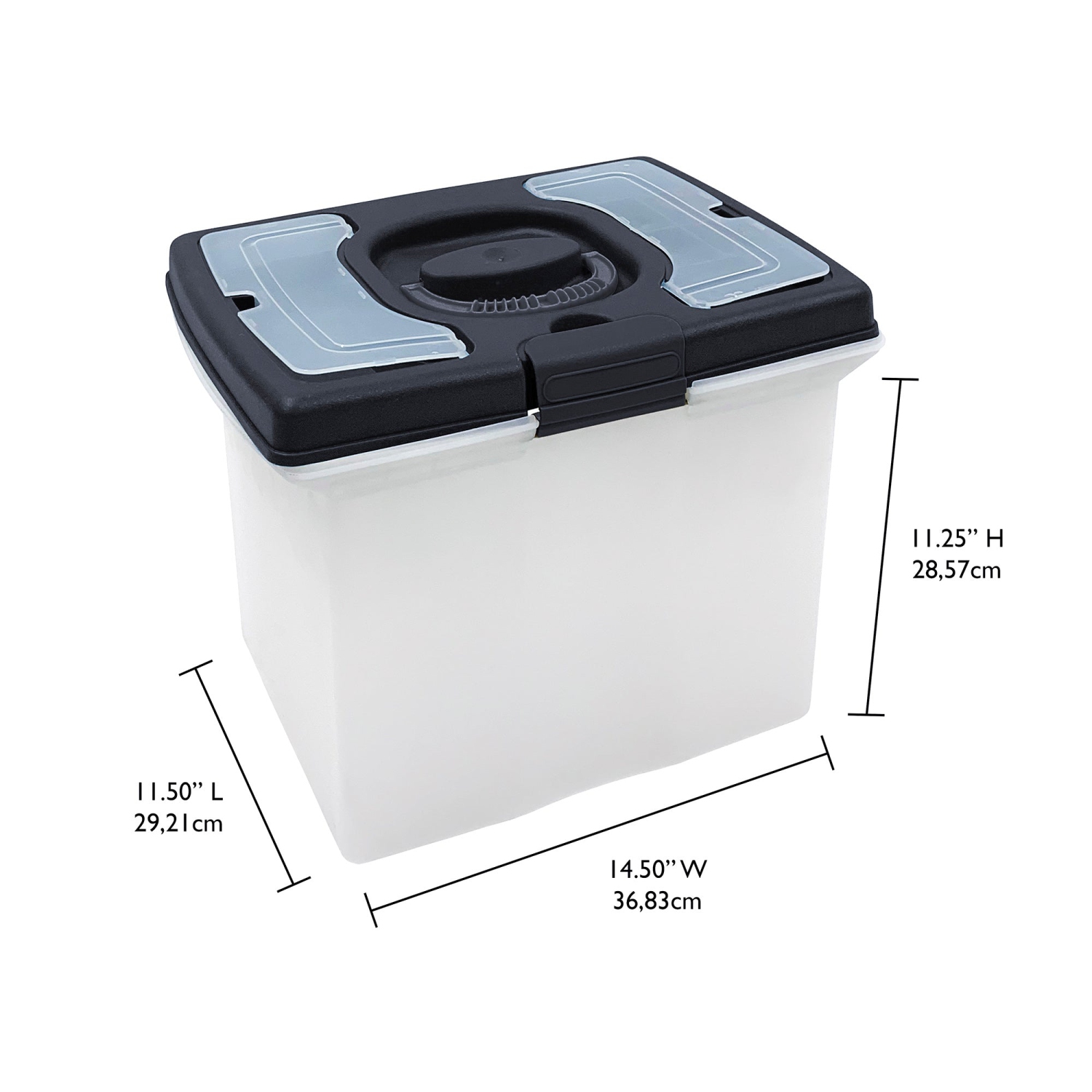 Gracious Living Stackable File Storage Caddy with Accessory Compartment