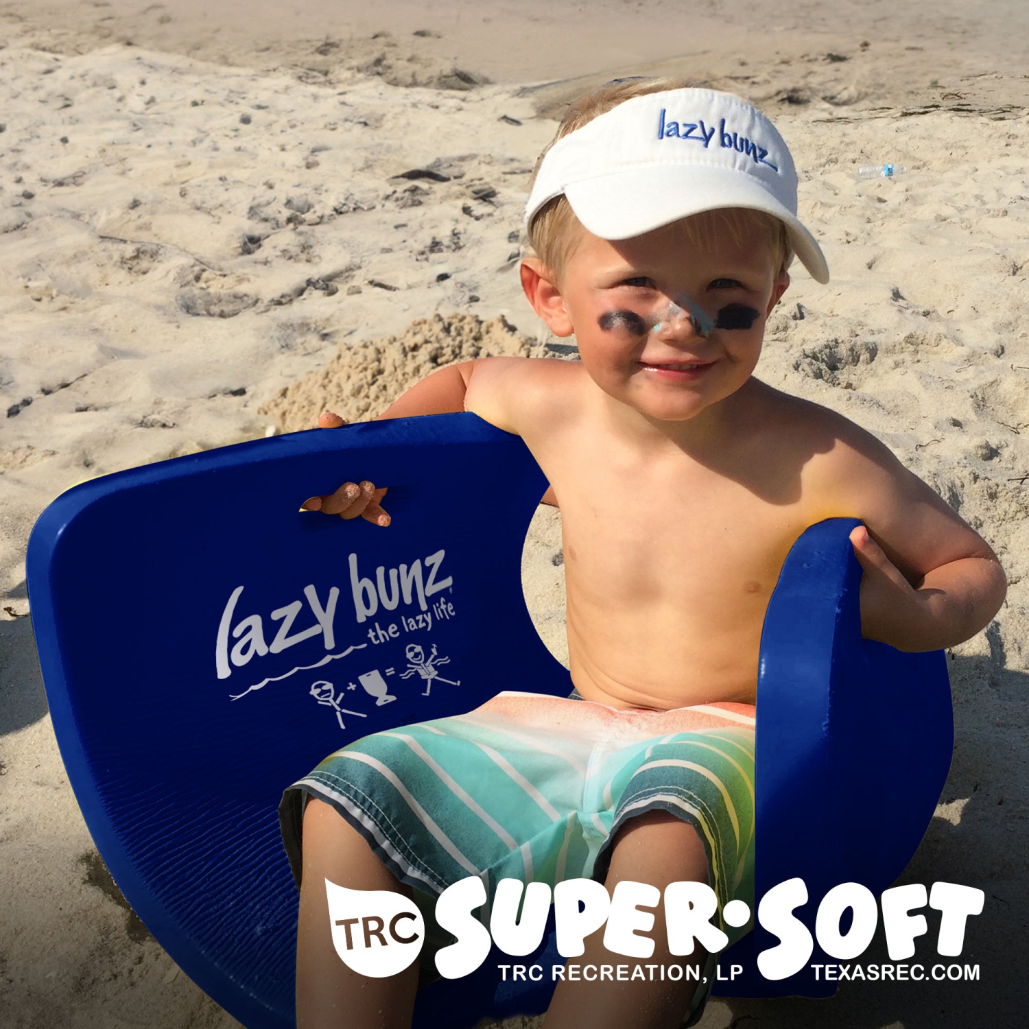 TRC Recreation – Chaise longue flottante pour piscine Lazy Bunz en mousse, bleu marine