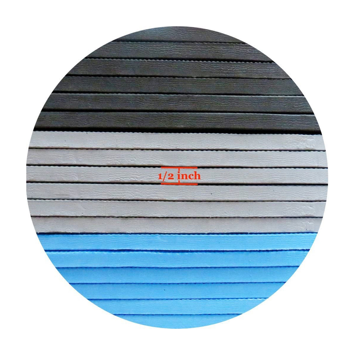 Balance From – Tapis d’exercice en mousse EVA de 144 pieds carrés, noir