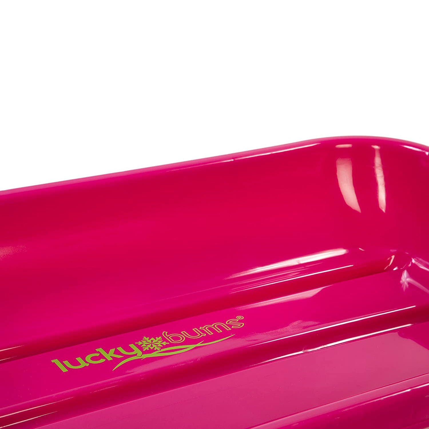 Lucky Bums Kids 48 Inch Plastic Snow Toboggan Sled with Pull Rope, Pink