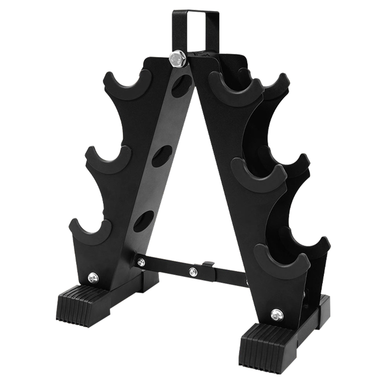 BalanceFrom Fitness – Ensemble d’haltères recouverts de néoprène de 5, 8 et 12 lb avec support