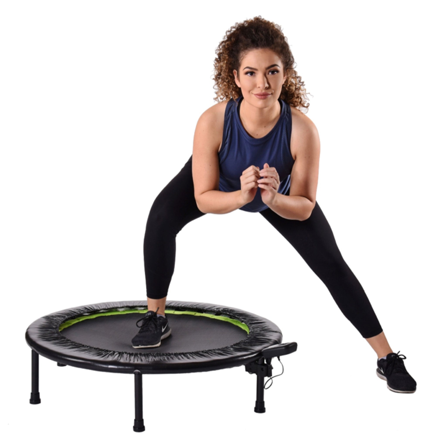 Trampoline d'entraînement pliable rond de 36 po avec moniteur d'entraînement de Stamina Products