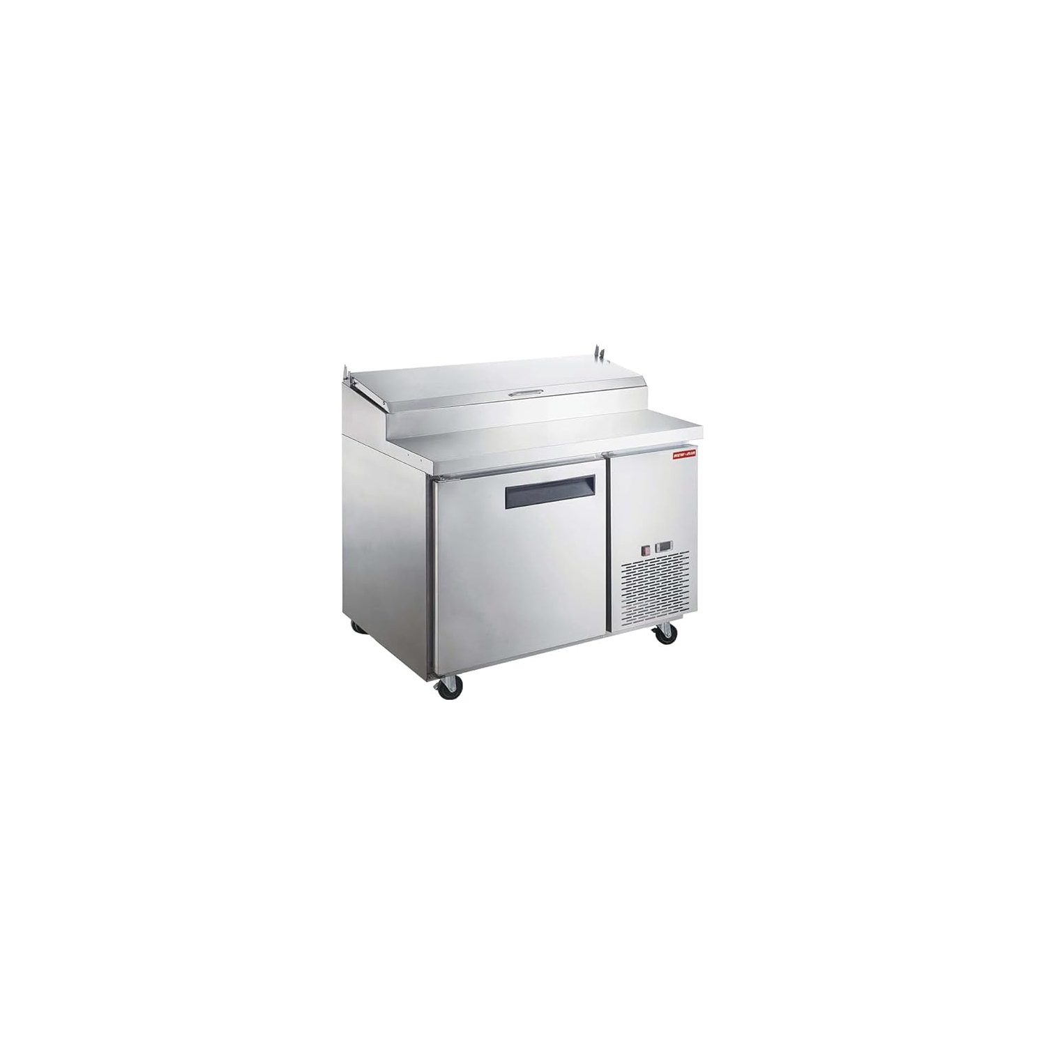 NEW AIR NPT-044-PI Commercial 44″ Stainless Steel Refrigerated Pizza Prep Table - Ideal for Restaurants, Cafeterias and Food Processing Spaces