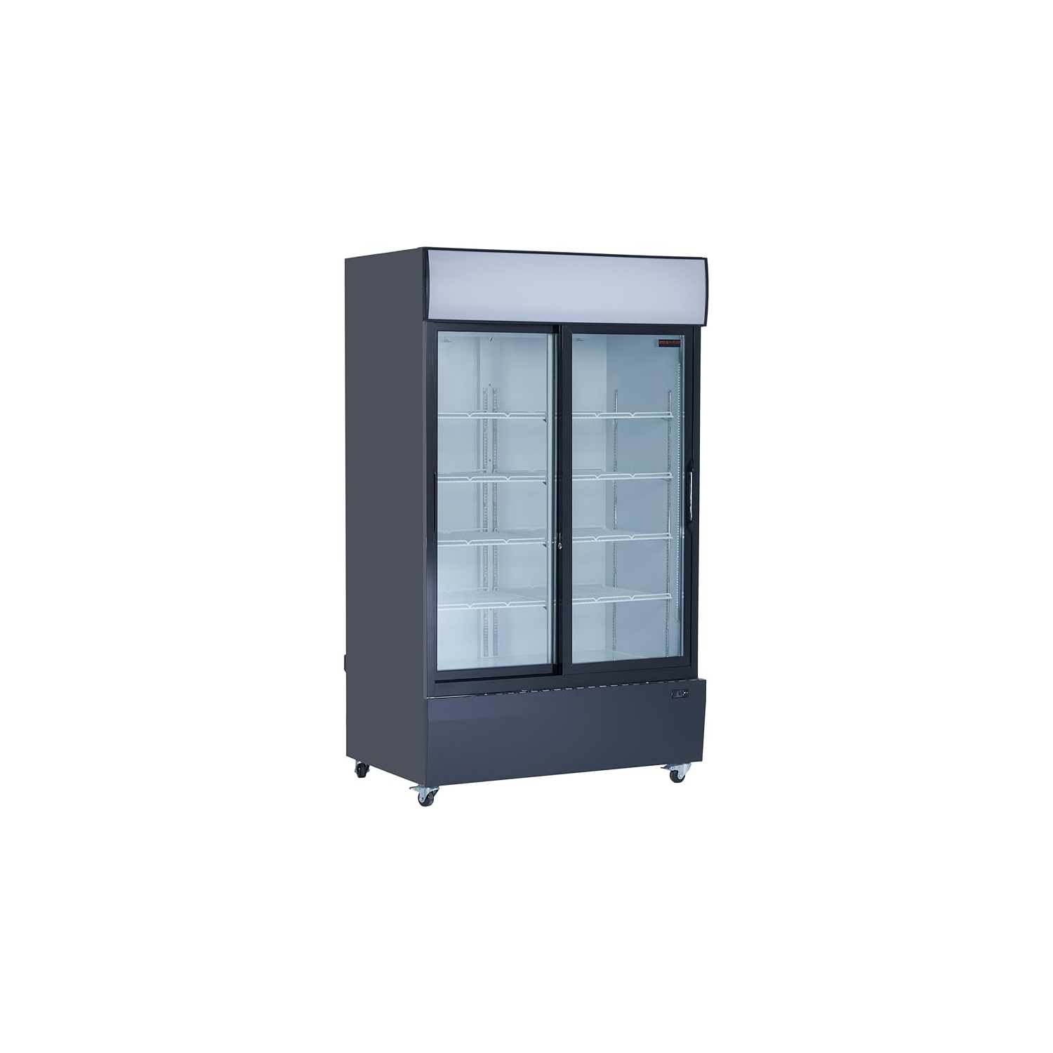 NEW AIR NGR-48-S Commercial 48" Double Glass Door Merchandiser - Ideal for Convenience Stores, Front of House, Grocery Store, Restaurants & Cafés
