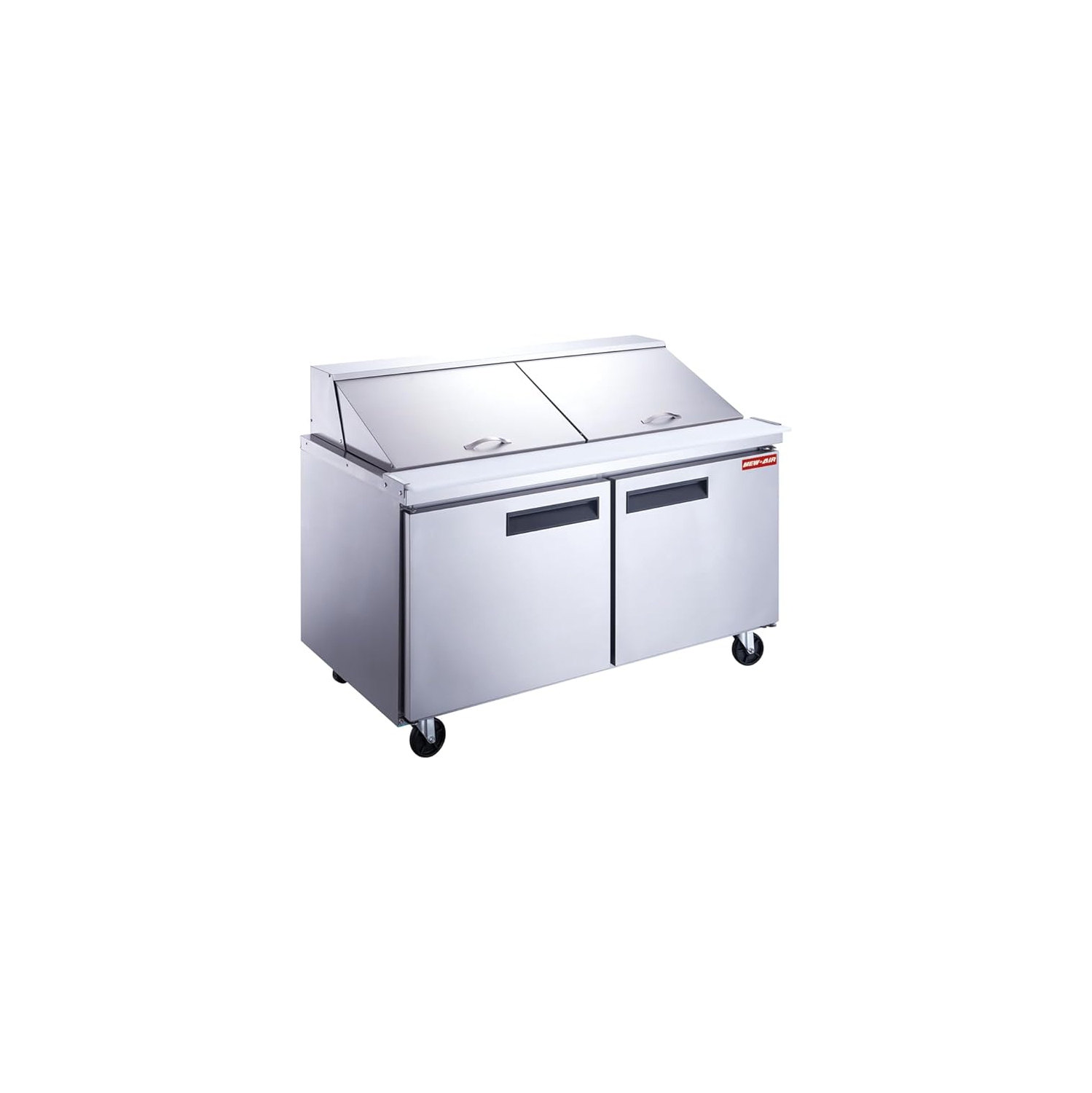 NEW AIR NPT-060-MSA Commercial 60" Mega Top Double Door Salad/Sandwich Prep Table - Ideal for Restaurants, Cafeterias & Food Processing Spaces