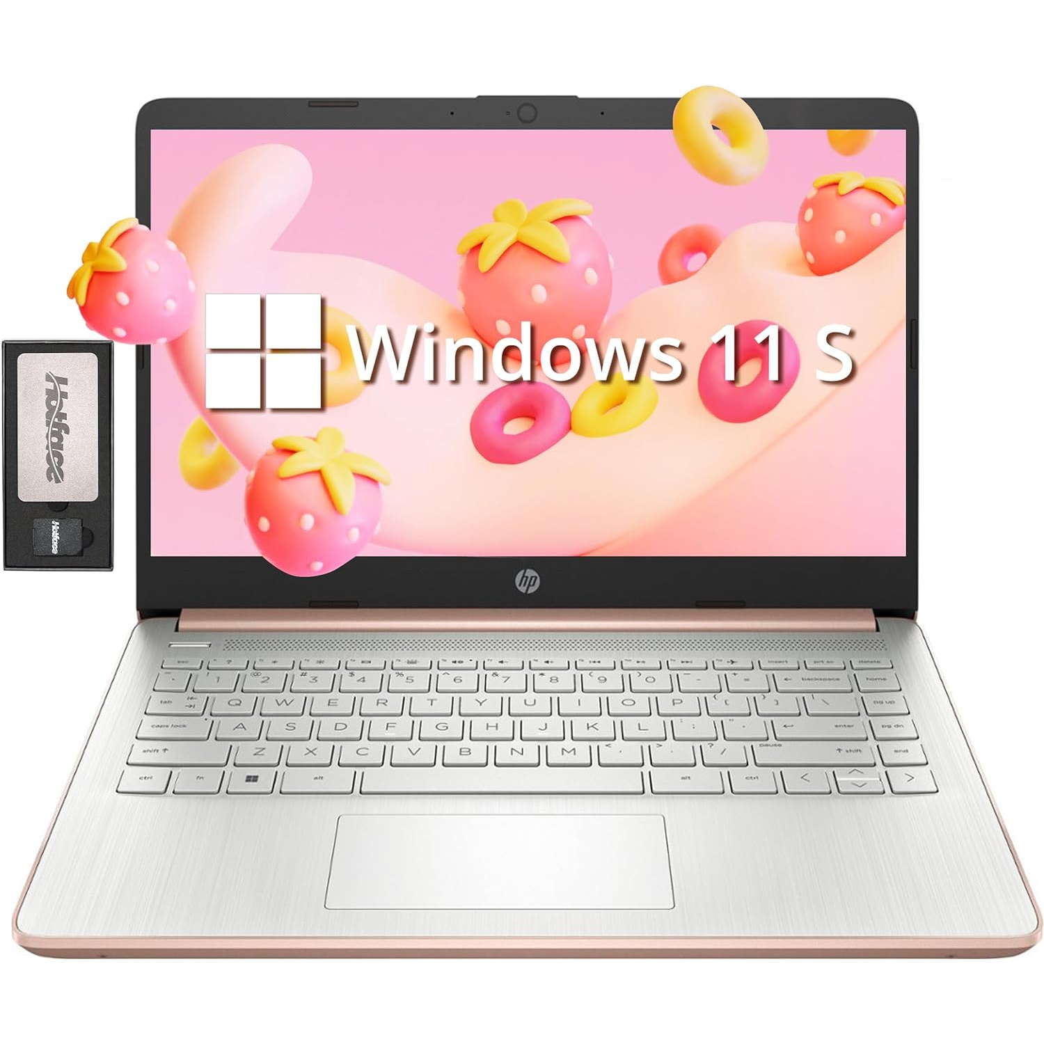 HP Stream 14" HD Lightweight Laptop, Intel Celeron N4120, 224GB Storage(64GB eMMC + 160GB Docking Station), 8GB RAM, Intel UHD Graphics, HD Webcam,