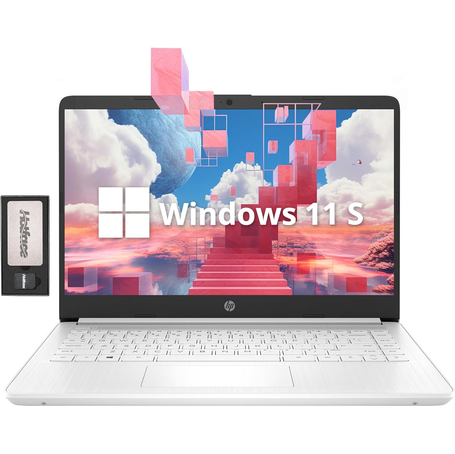 HP Stream 14" HD Lightweight Laptop, Intel Celeron N4120, 224GB Storage(64GB eMMC + 160GB Docking Station), 8GB RAM, Intel UHD Graphics, HD Webcam,