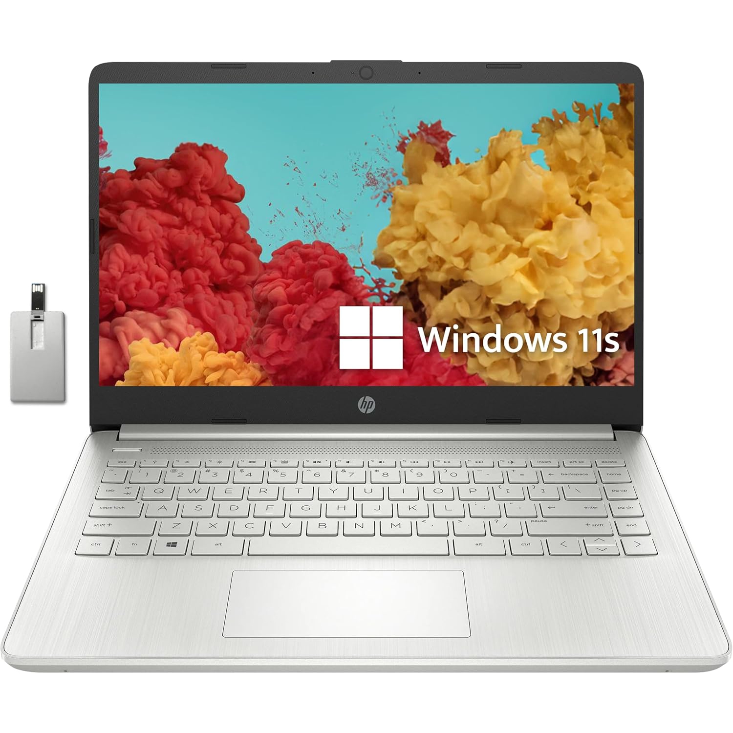 HP Premium Stream 14" HD BrightView Laptop, Intel Celeron N4120, 64GB eMMC, 4GB RAM, Intel UHD Graphics, HD Webcam, 1 Year Office 365, Bluetooth, Win