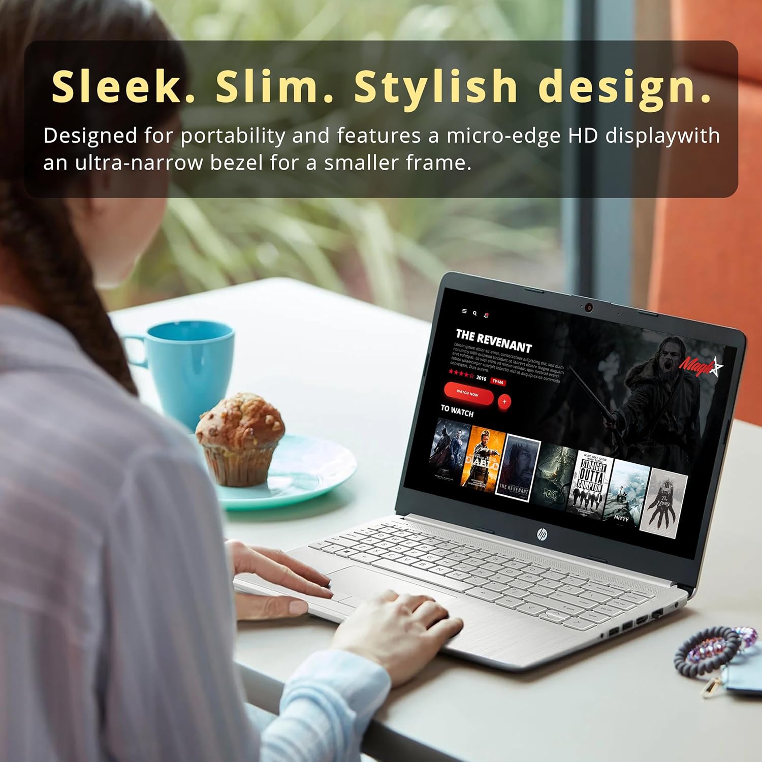 HP Premium Stream 14" HD BrightView Laptop, Intel Celeron N4120, 64GB eMMC, 4GB RAM, Intel UHD Graphics, HD Webcam, 1 Year Office 365, Bluetooth, Win