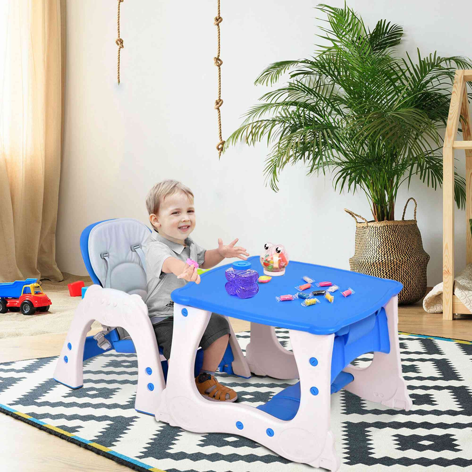 Table de jeu convertible 3-en-1 de Costway pour enfant