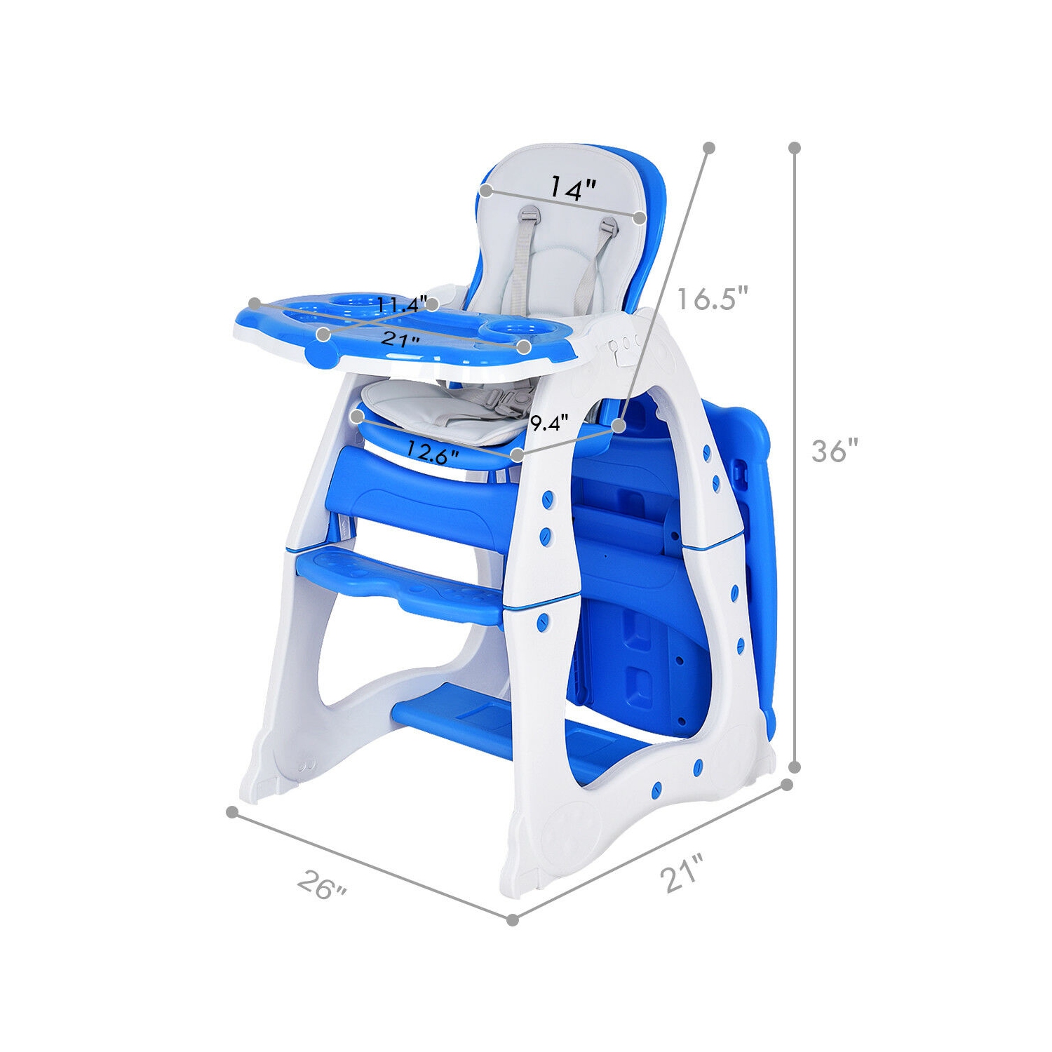 Table de jeu convertible 3-en-1 de Costway pour enfant