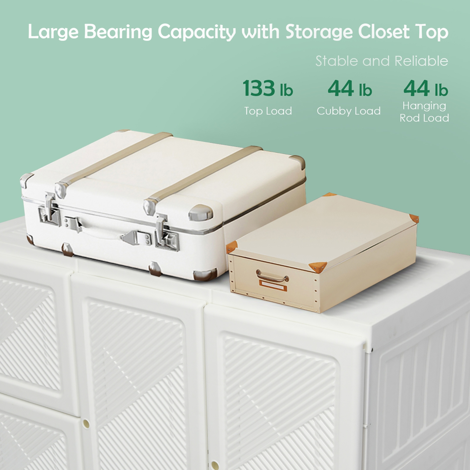 Costway Portable Closet Clothes Foldable Armoire Wardrobe Closet w/ 12 Cubby Storage