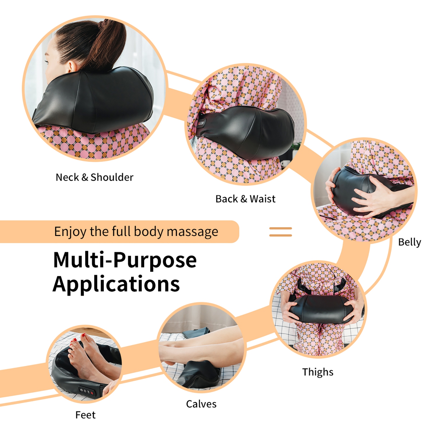 Appareil de massage shiatsu pour épaules et dos de Costway avec 3D pétrissage Deep Tissue de la chaleur