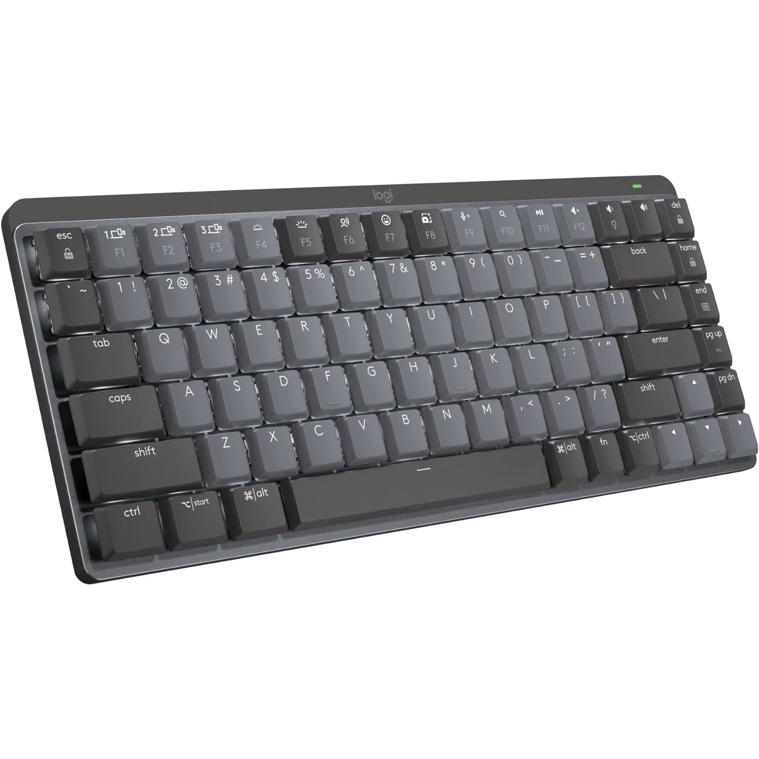 Clavier mécanique miniature sans fil illuminé MX de Logitech - Graphite - saisie tactile silencieuse