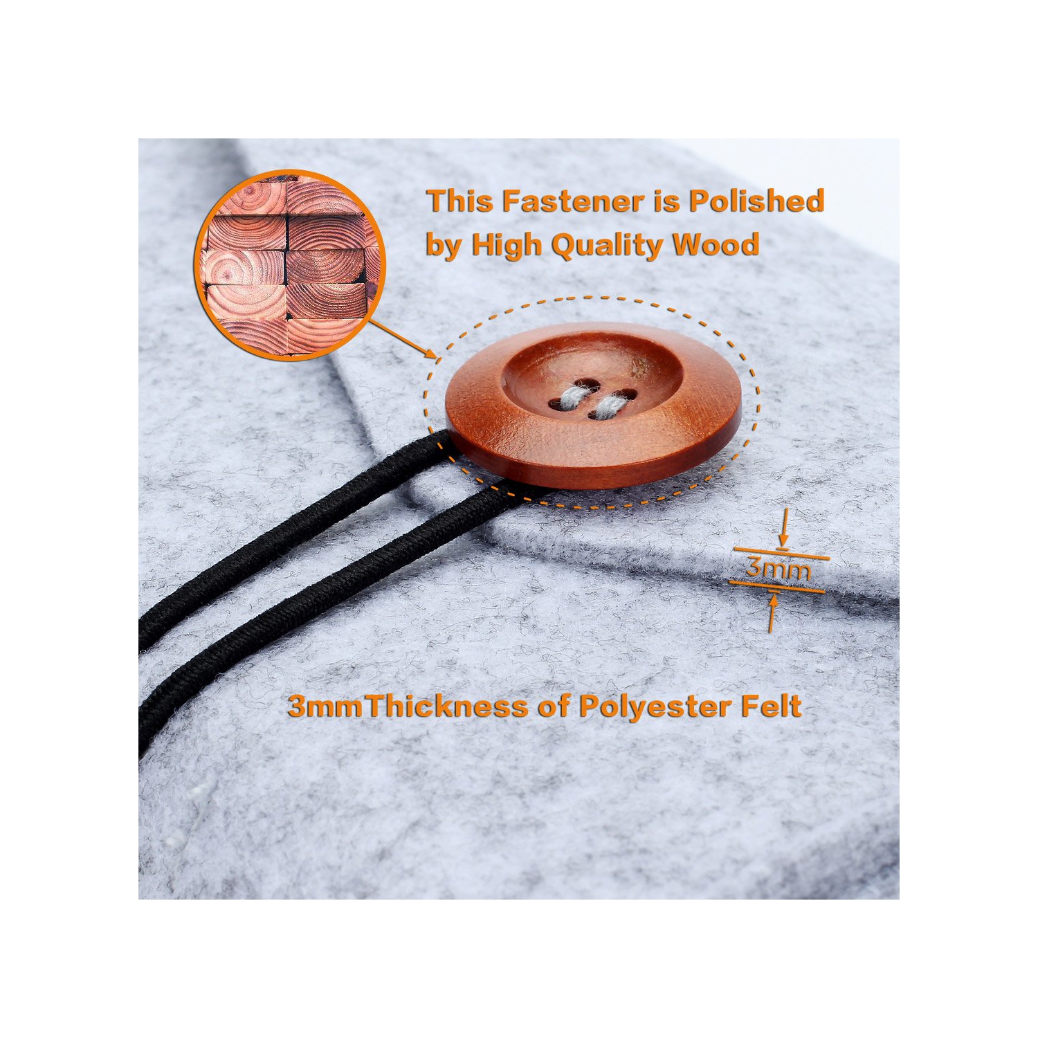 Portable Felt Storage Bag,Electronics Accessories Protective Case Pouch for MacBook Power Adapter, Mouse, Cellphone, Cables, SSD, HDD, Power