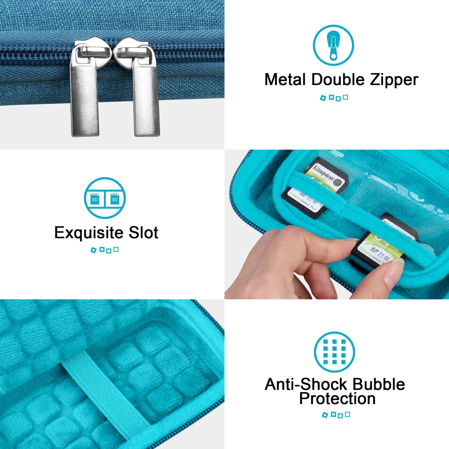 Hard Carrying Case for SanDisk Extreme Pro/SanDisk Extreme Portable External SSD 500GB 1TB 2TB 4TB USB-C Solid State Drive EVA Shockproof Protective