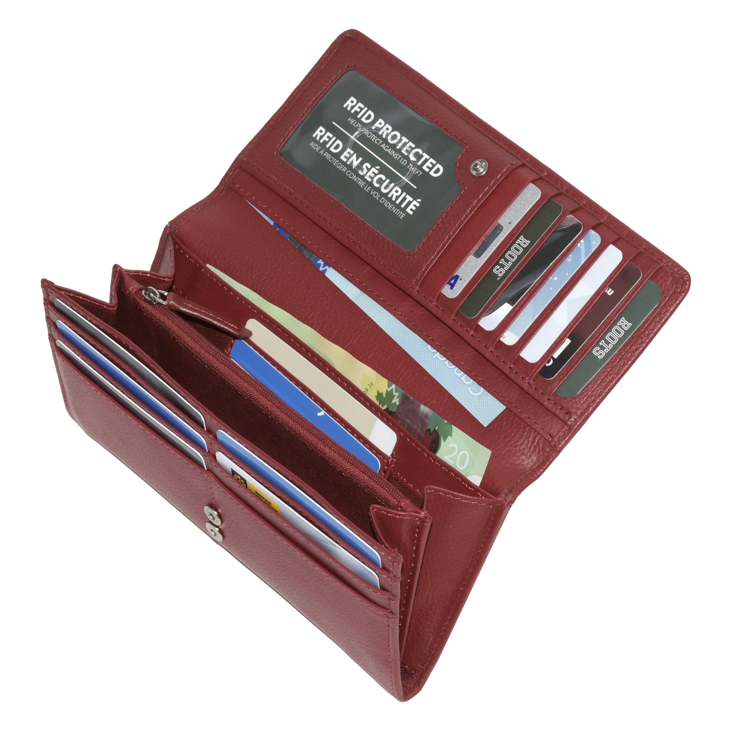 Sac-portefeuille expansible pour femme de Roots 73 - Rouge