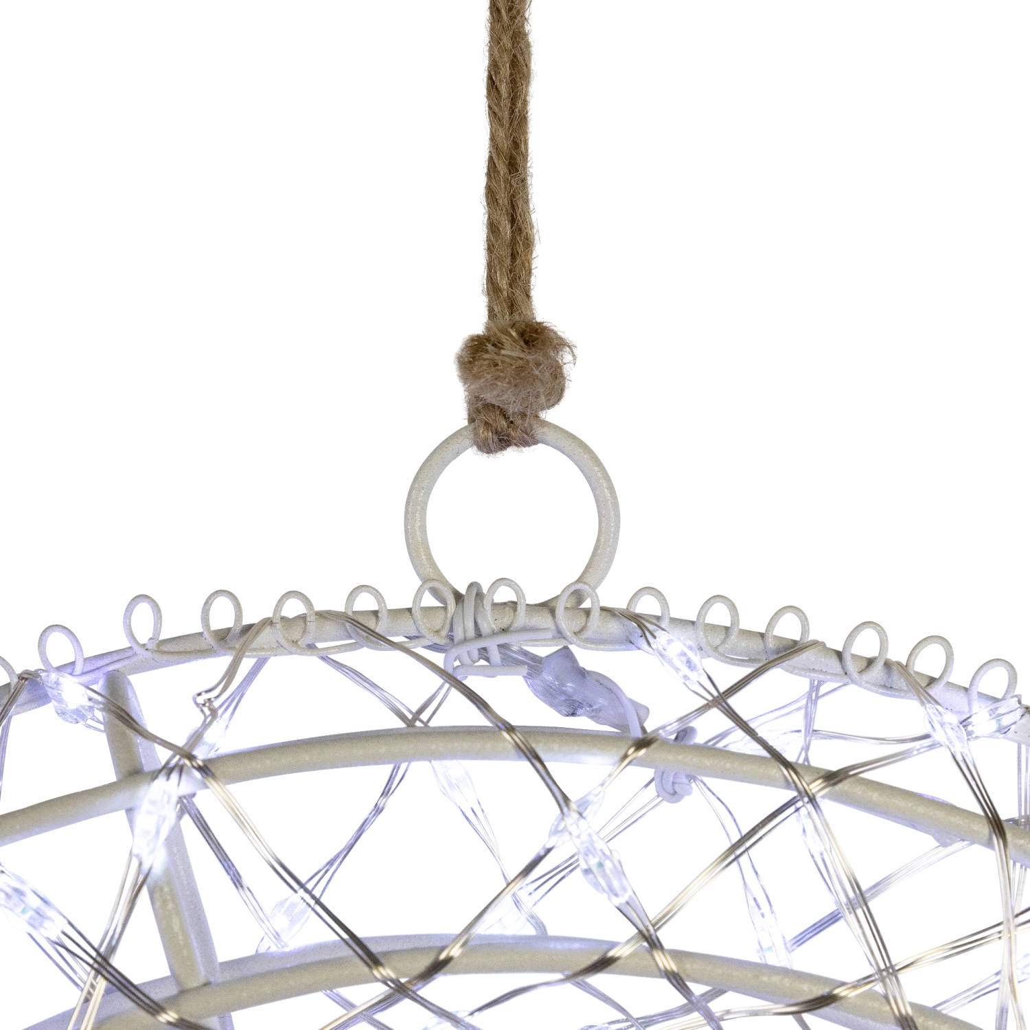 LED Lighted Hanging Christmas Wreath Decorations - 18" - Set of 2 - Cool White Lights