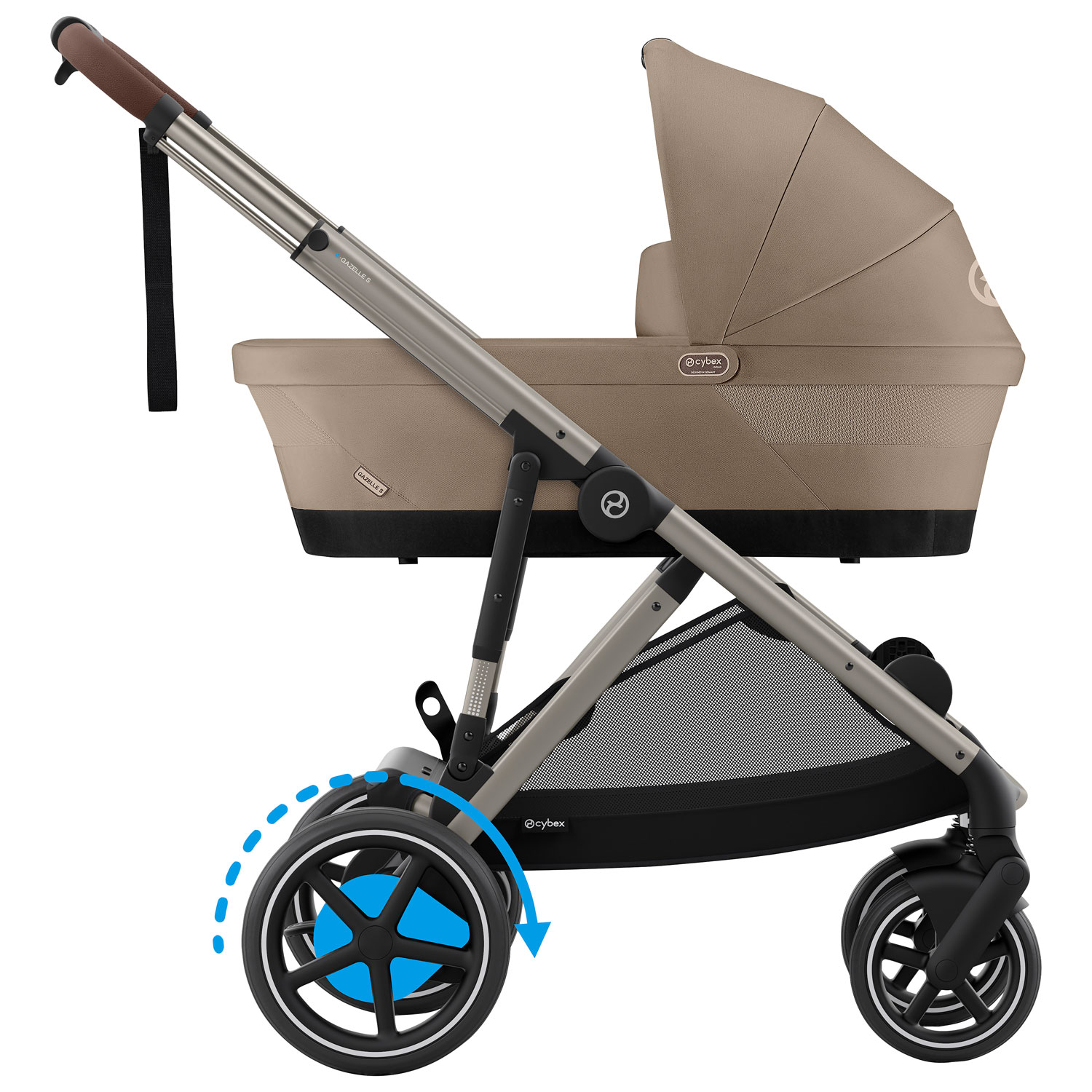 Berceau pour poussettes Gazelle S et e-Gazelle S de Cybex - Beige amande