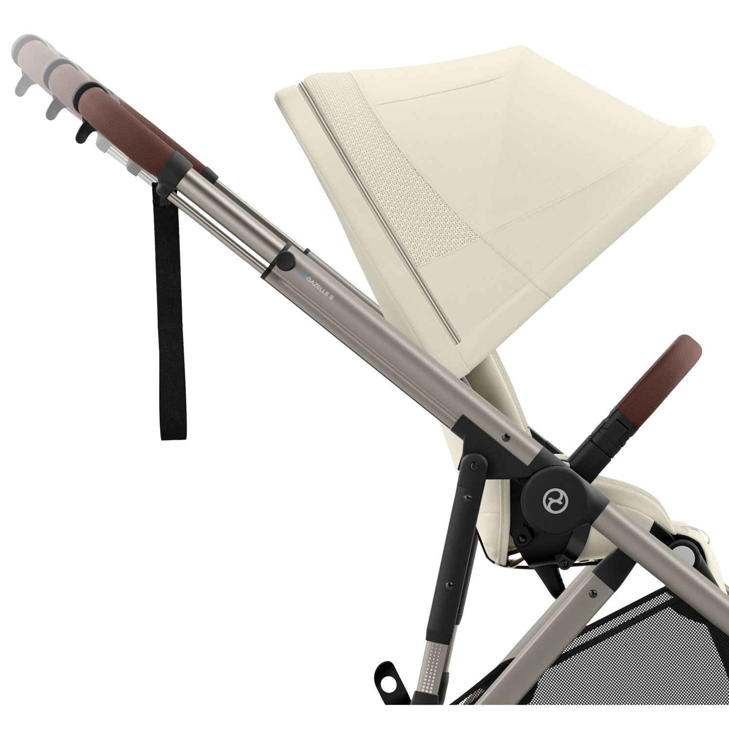 Poussette électrique convertible e-Gazelle S de Cybex - Beige coquillage