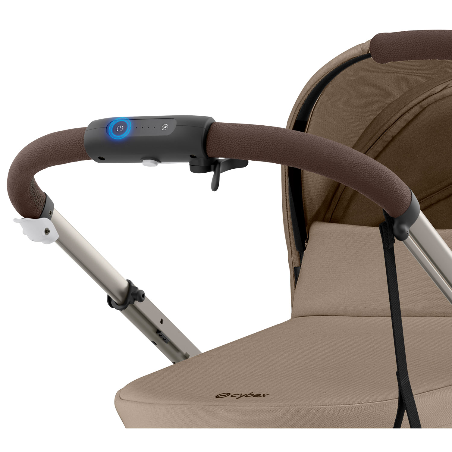 Poussette électrique convertible e-Gazelle S de Cybex - Beige amande