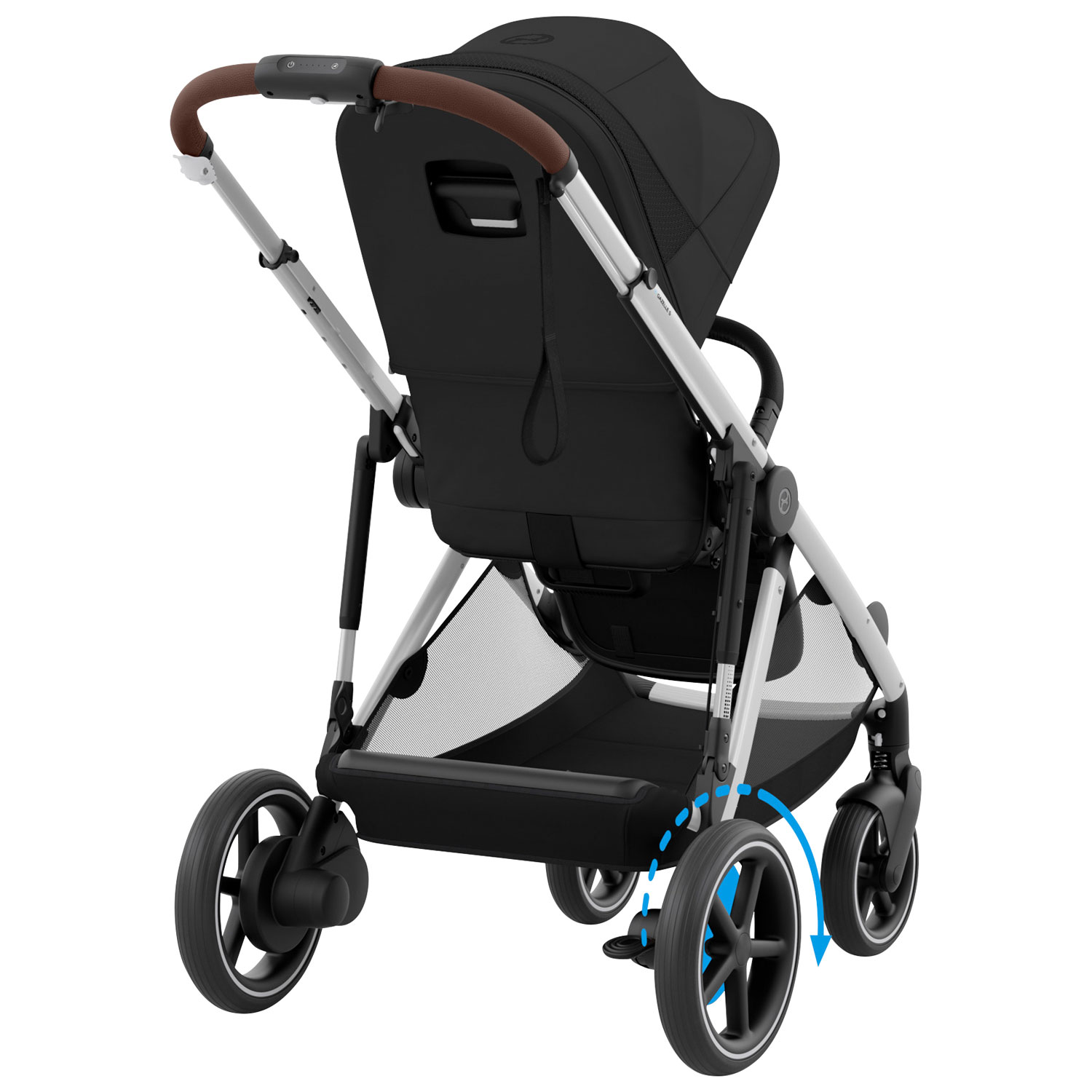 Poussette électrique convertible e-Gazelle S de Cybex - Noir lunaire