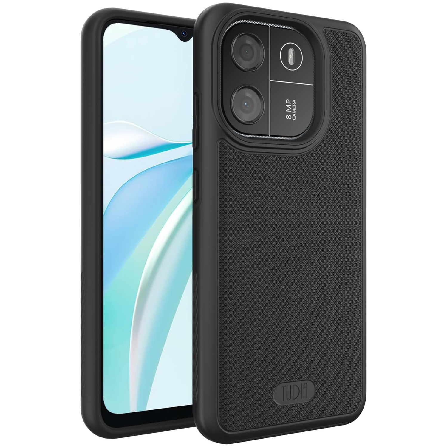 TUDIA MergeGrip Blackview Wave 6C Case Military Grade - Matte Black