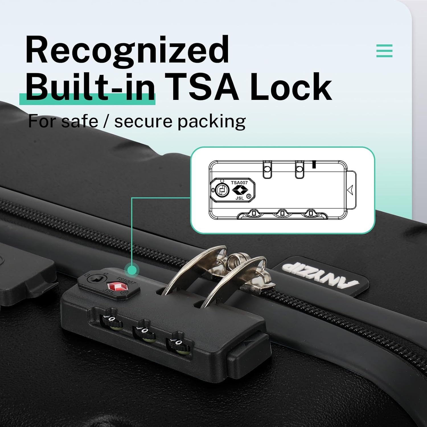 Bagage de cabine 2 pièces Coolhut, valise de 20 po et plus, mini étuis à cosmétiques de 14 po, ensembles de valises rigides, valise USB avec