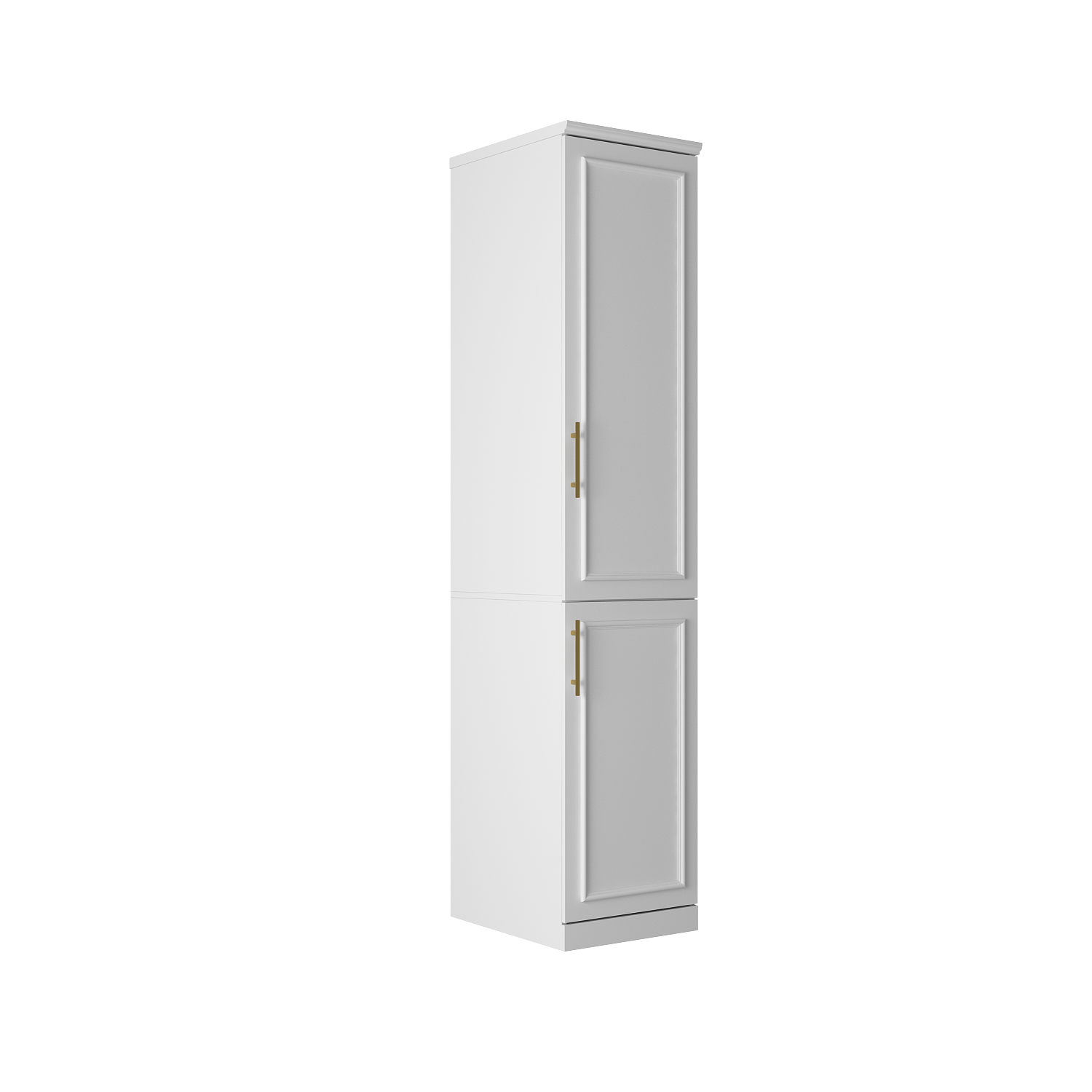 Armoire mince Famapy avec tablettes et tiges de suspension pour espaces compacts) Blanc