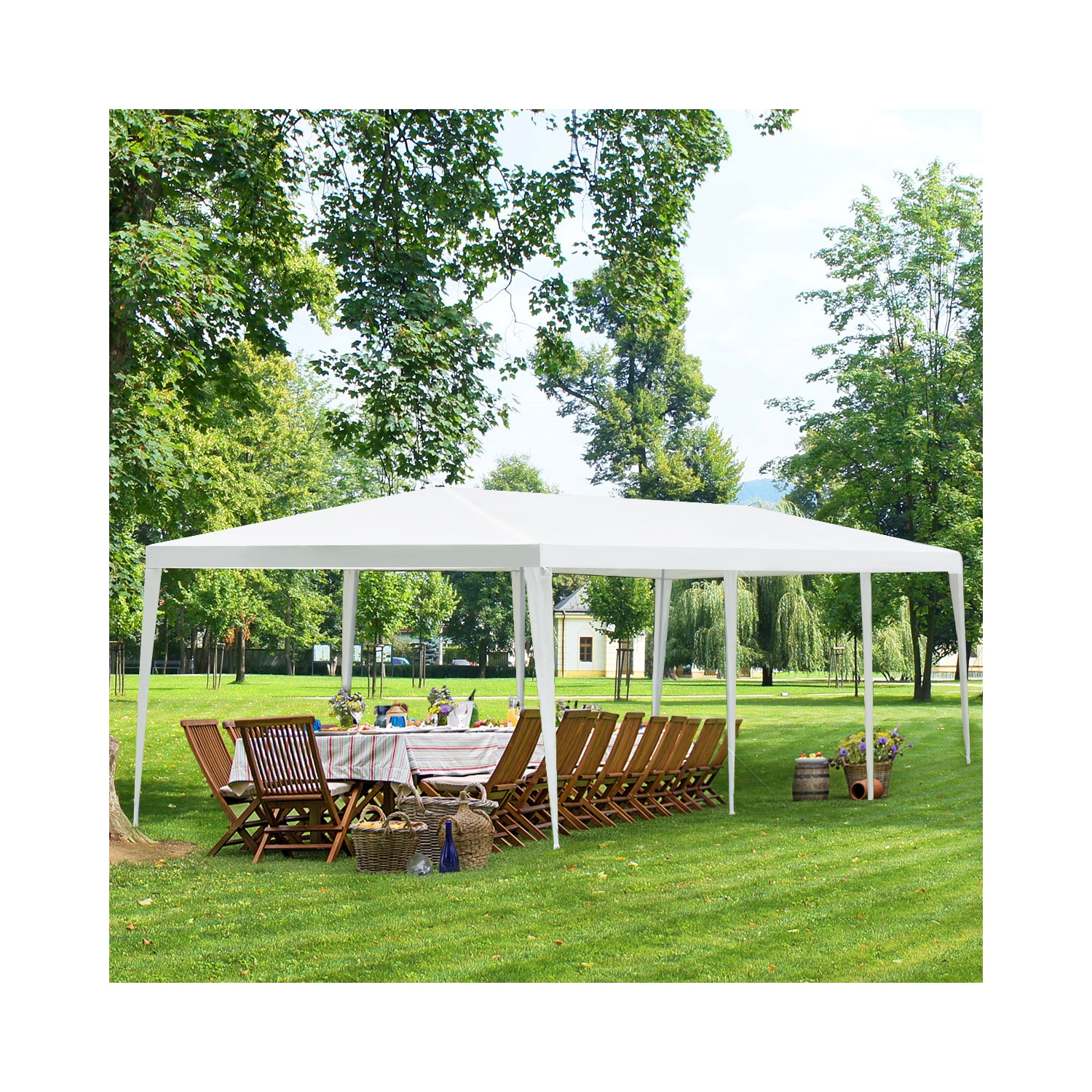 Auvent de tente pour le mariage extérieur de 10 x 30 pi de Costway