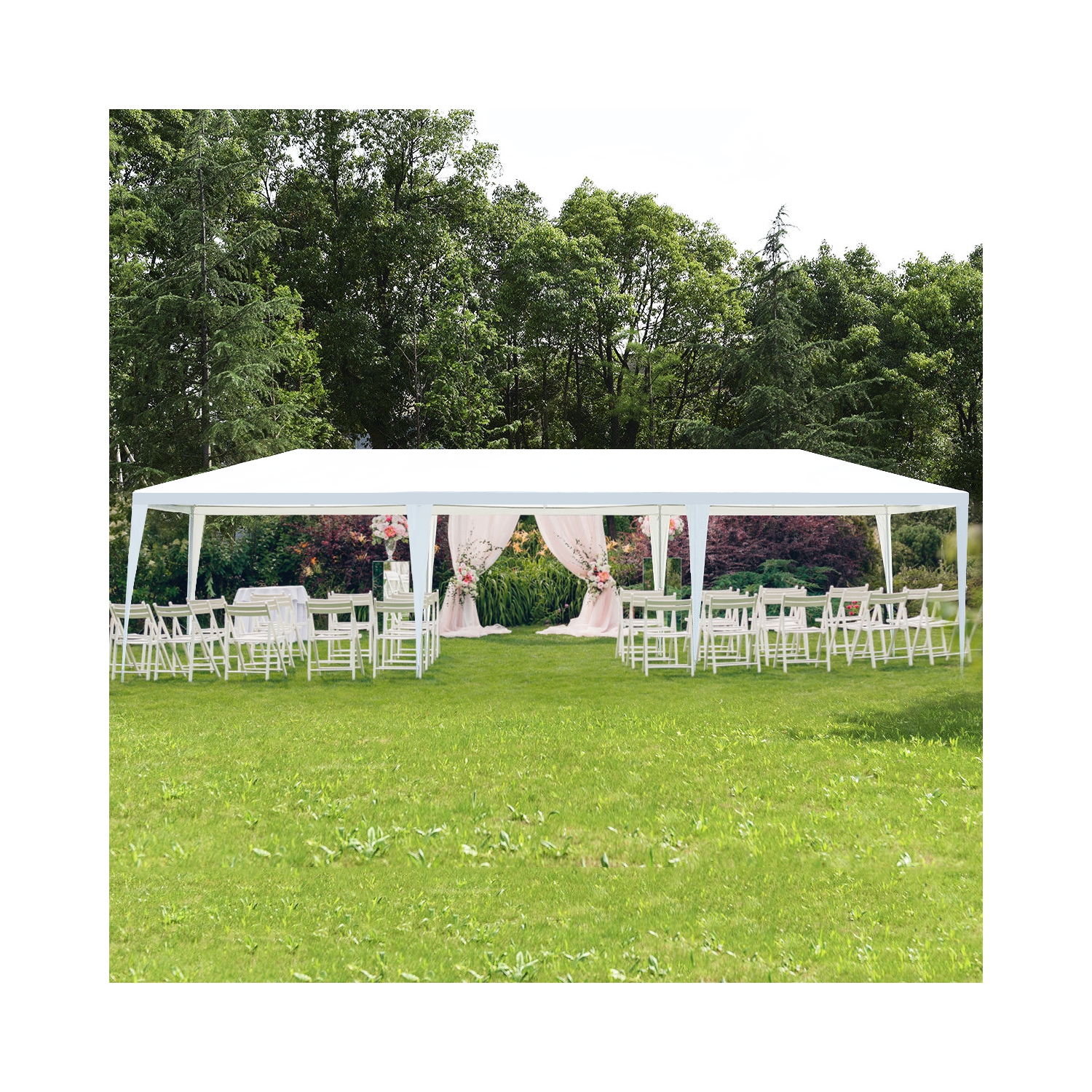 Auvent de tente pour le mariage extérieur de 10 x 30 pi de Costway