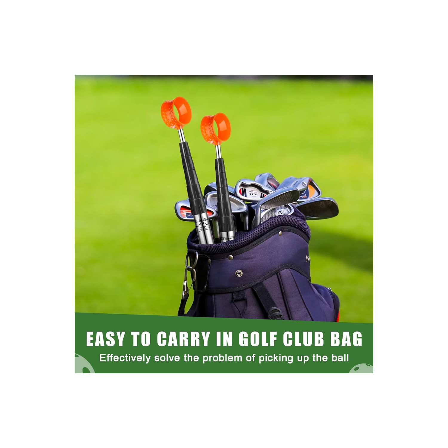 axGear Golf Ball Retriever Aluminum Alloy Shaft Telescopic Picker Extandable 18 Ft