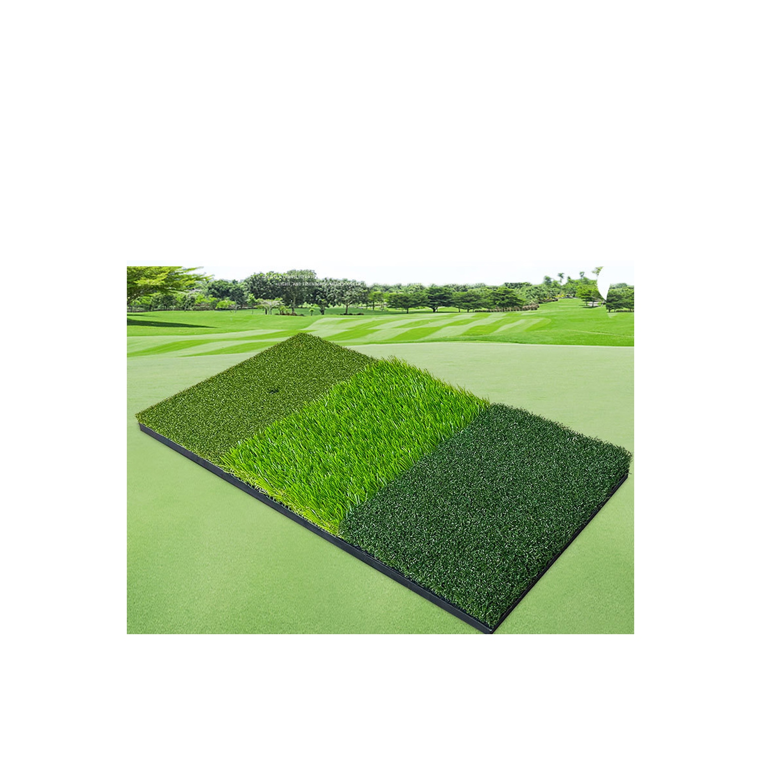 axGear Turf Golf Hitting Mat 3 in 1 Practice Grass Mat Green Rough Fairway Tri-Turf