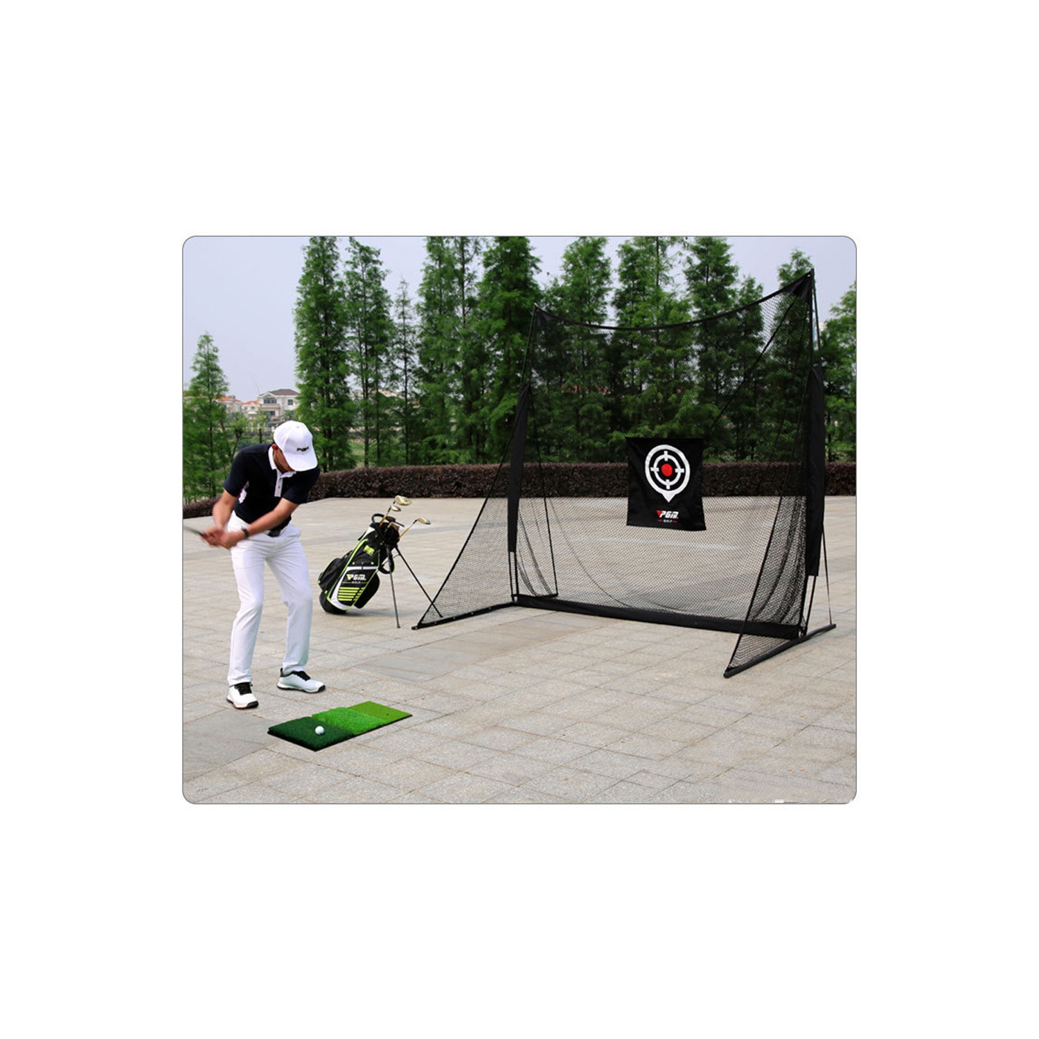 axGear Turf Golf Hitting Mat 3 in 1 Practice Grass Mat Green Rough Fairway Tri-Turf
