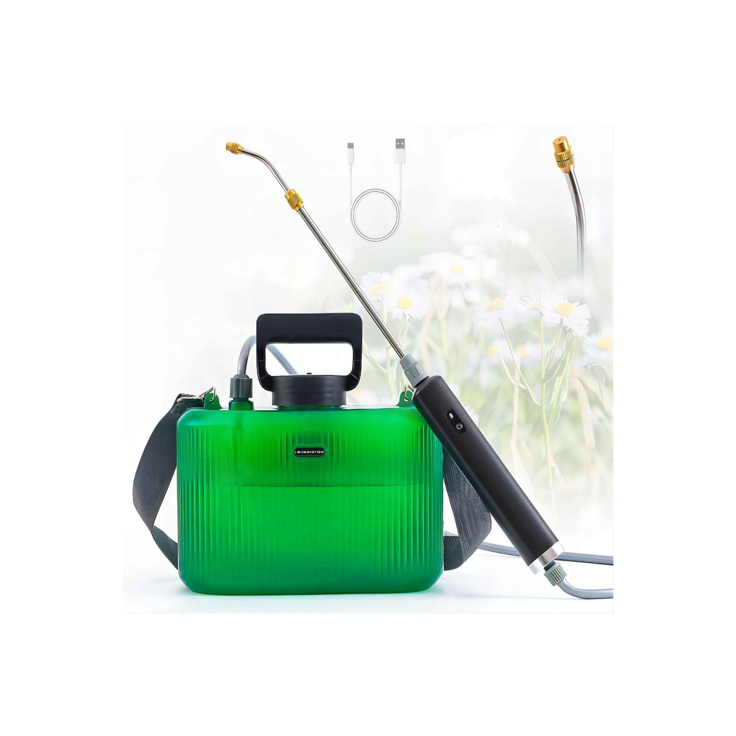 Pompe portative de pulvérisateur à piles 5 L de 1,35 gallons pour plantes de jardin d'axGear