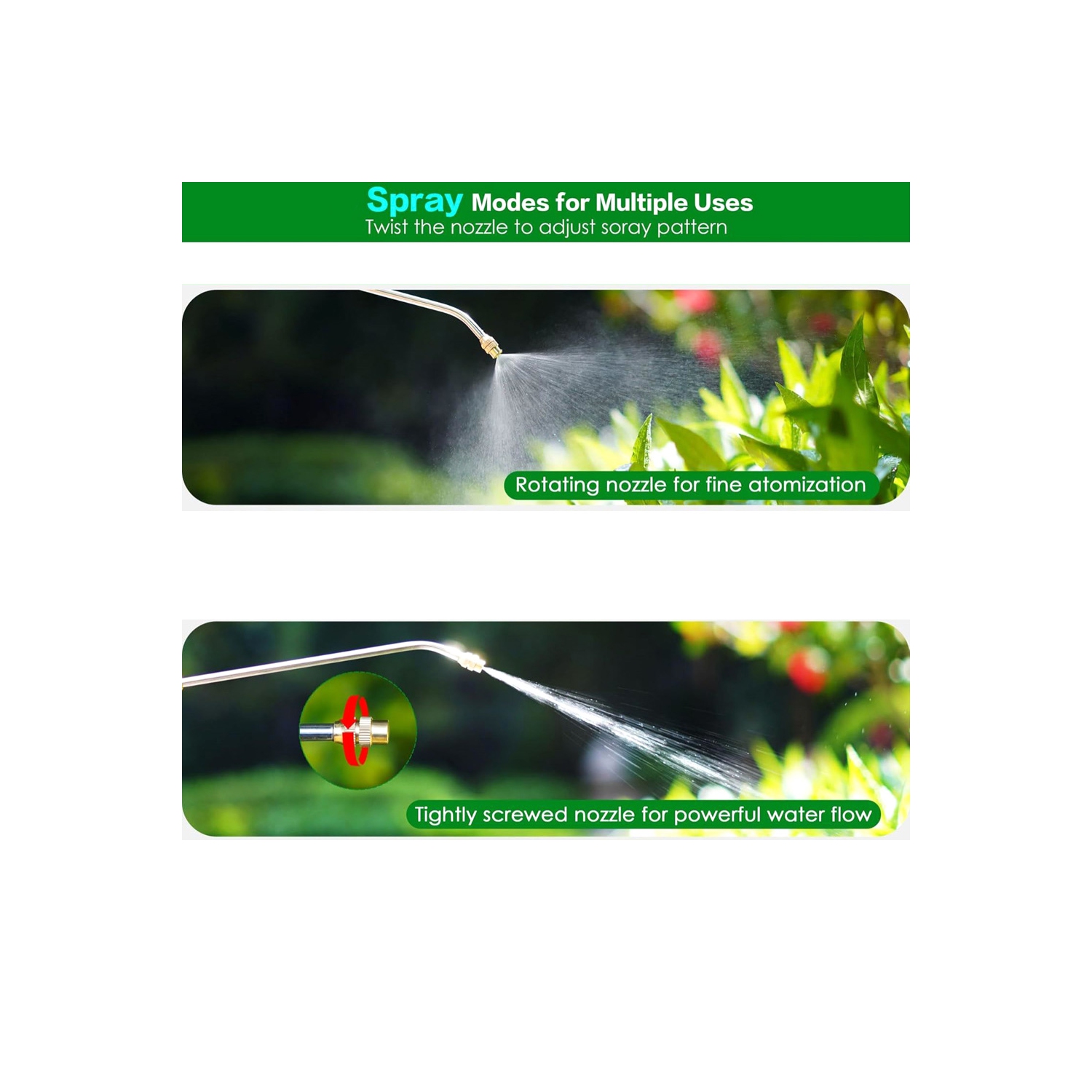 Pompe portative de pulvérisateur à piles 5 L de 1,35 gallons pour plantes de jardin d'axGear