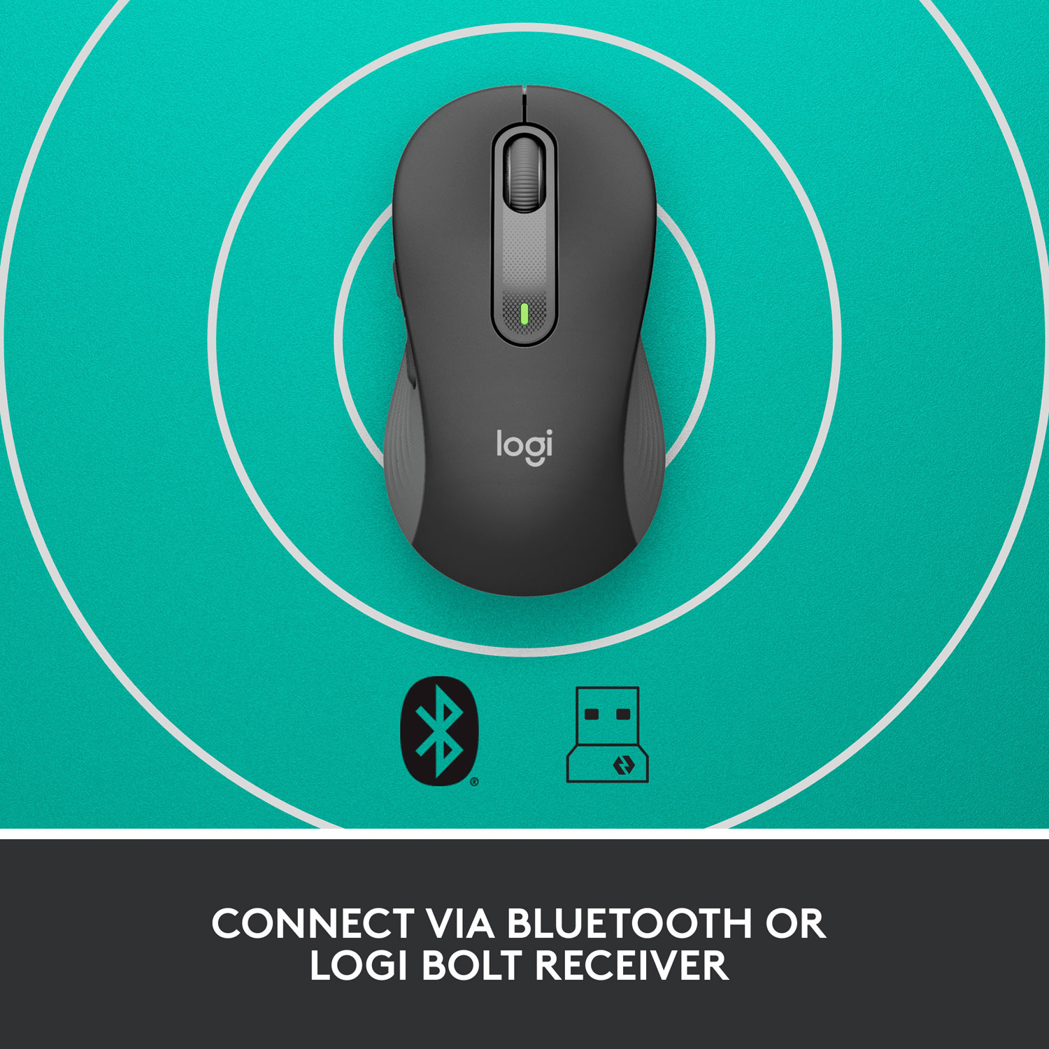 Logitech Signature M650 L for Business 4000 DPI Bluetooth Precision Wireless Mouse For Medium to Large Hands - Graphite