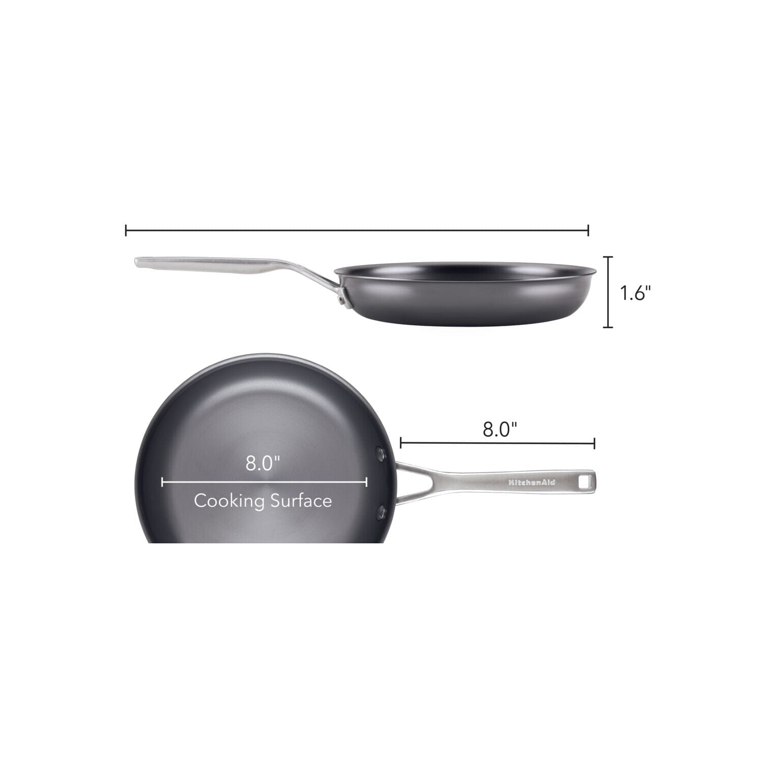 Poêle à frire de 10 po en acier au carbone Nitro 25&nbsp;cm de KitchenAid - Gris