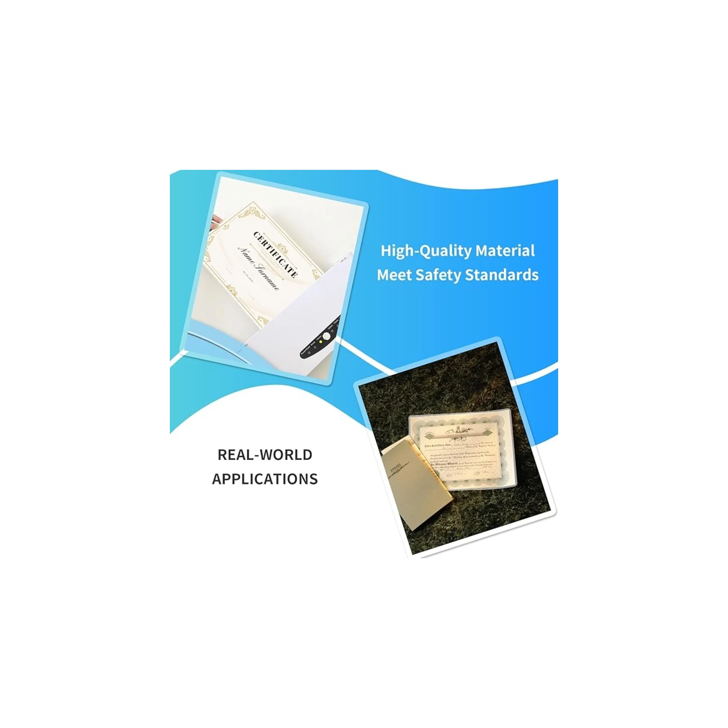 Paquet de 30 pochettes de plastification thermique, 8,5 x 11 po, 3 mil, feuilles de plastification transparentes, format lettre, pour l’éducation,