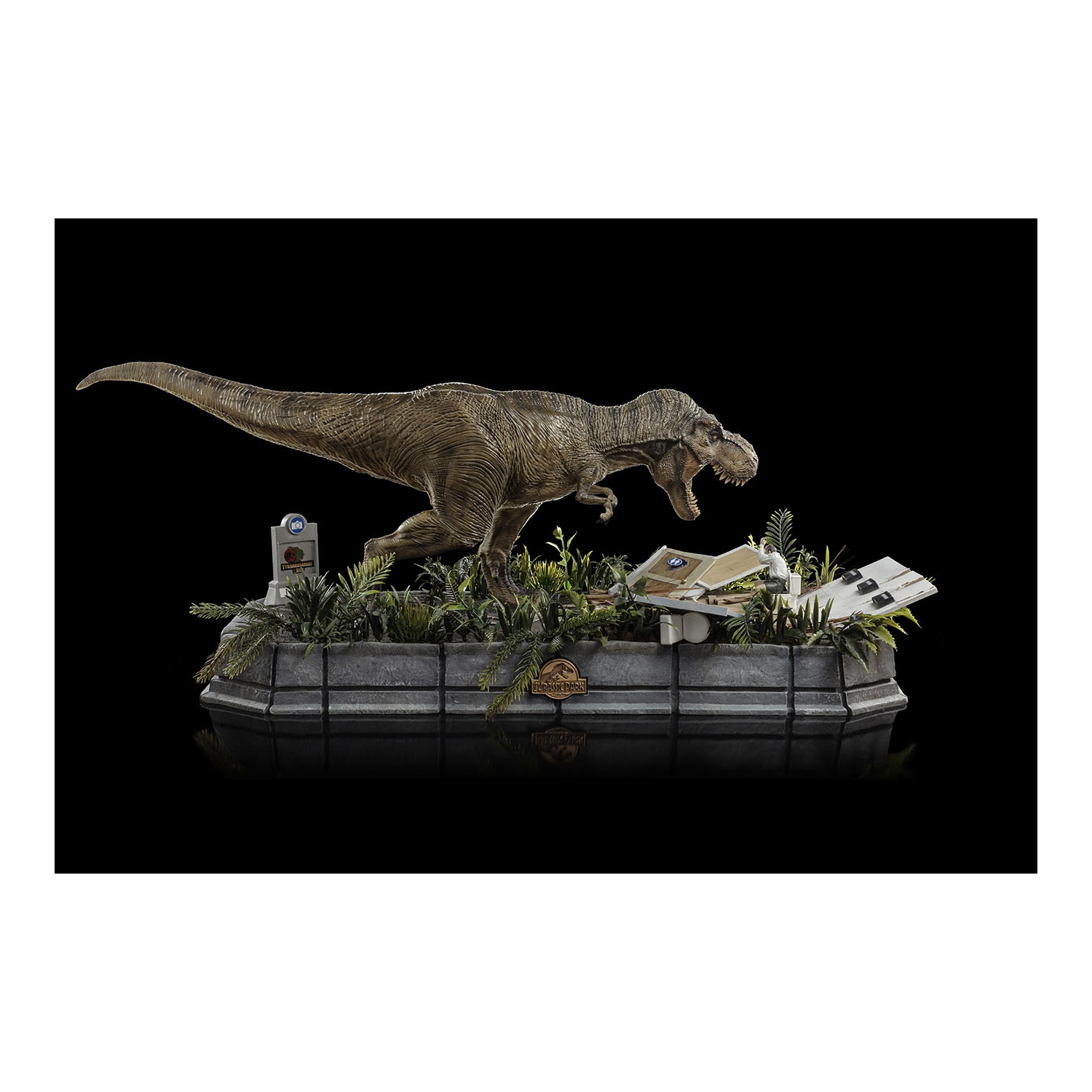 Iron Studios - Jurassic Park - Rex et Donald Gennaro - Demi Scale 1/20