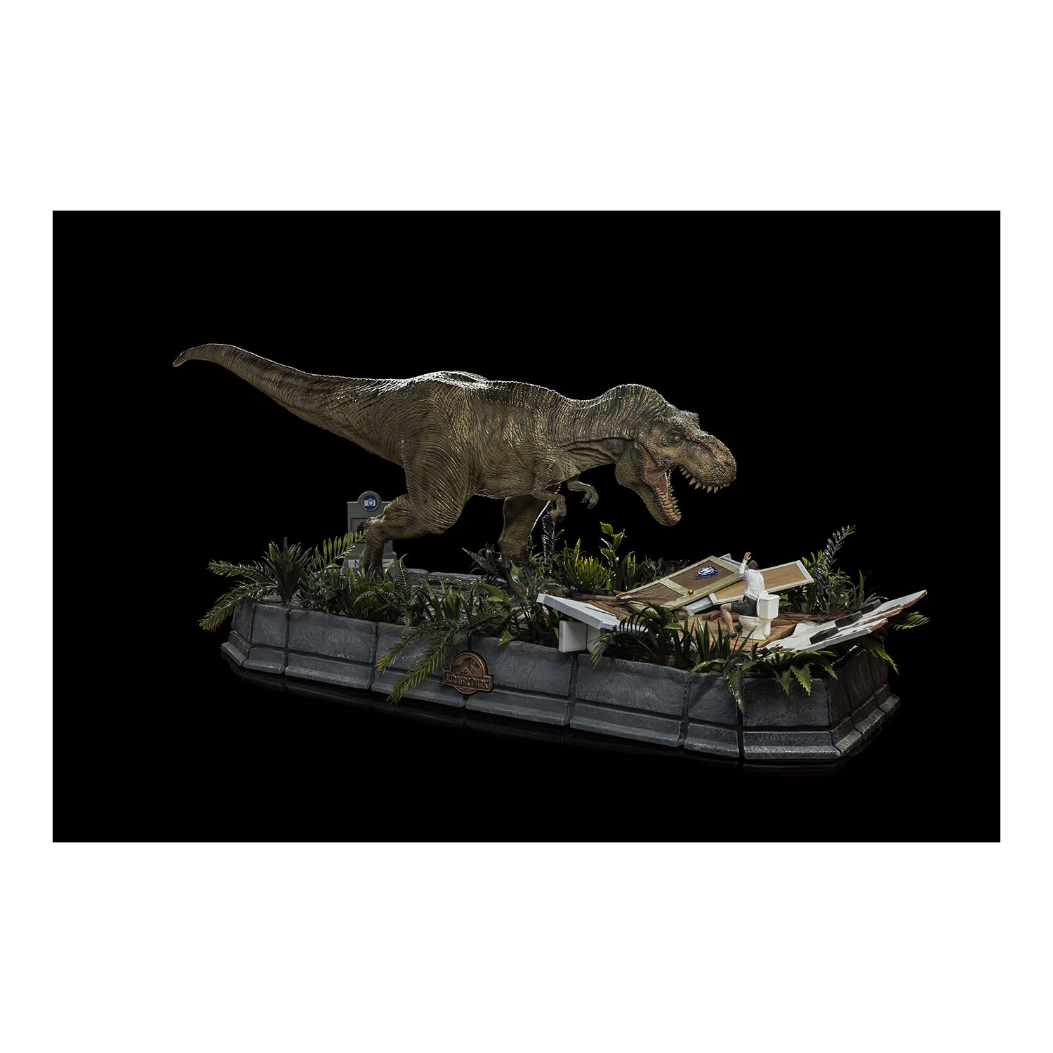 Iron Studios - Jurassic Park - Rex et Donald Gennaro - Demi Scale 1/20