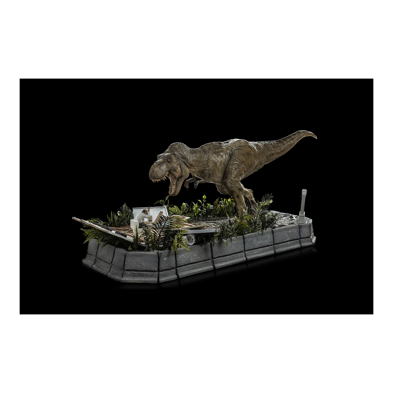 Iron Studios - Jurassic Park - Rex et Donald Gennaro - Demi Scale 1/20