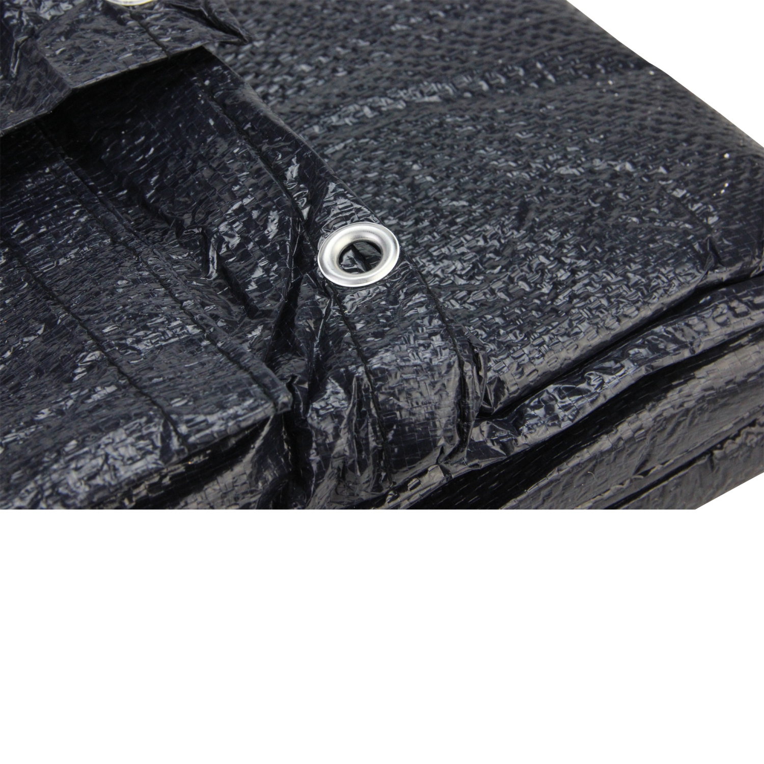 Bâche d'hiver ovale pour piscine hors terre noire, 18 x 24 pi