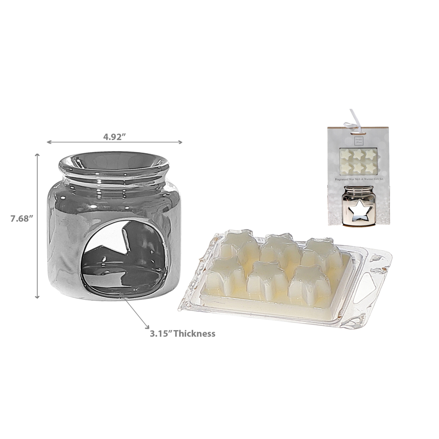 Maison Concepts Ceramic Wax Melt Star Burner Set Vanilla