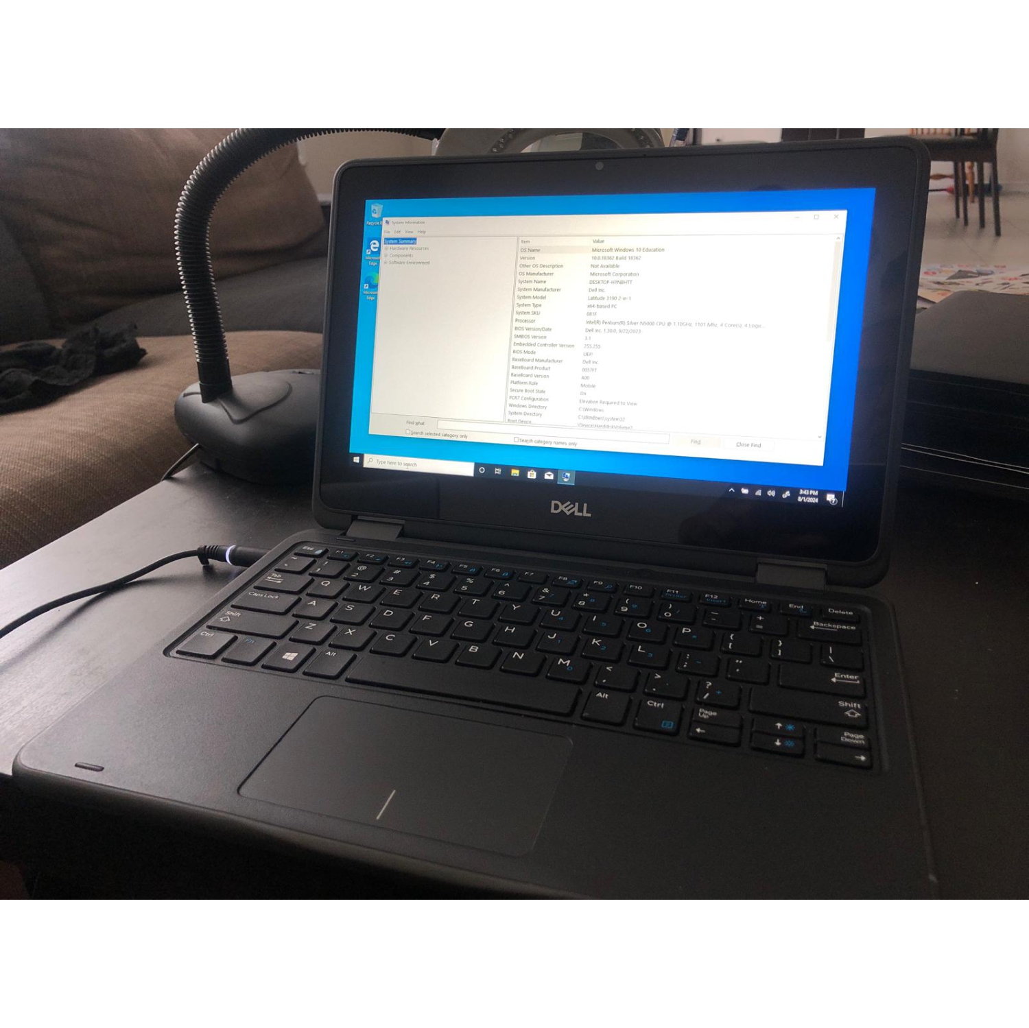 Refurbished (Good) Dell Latitude 3190 2-in-1 Laptop | 11.6" Pentium-N5000 - 128GB SSD Hard Drive - 8GB RAM Win 10 Edu