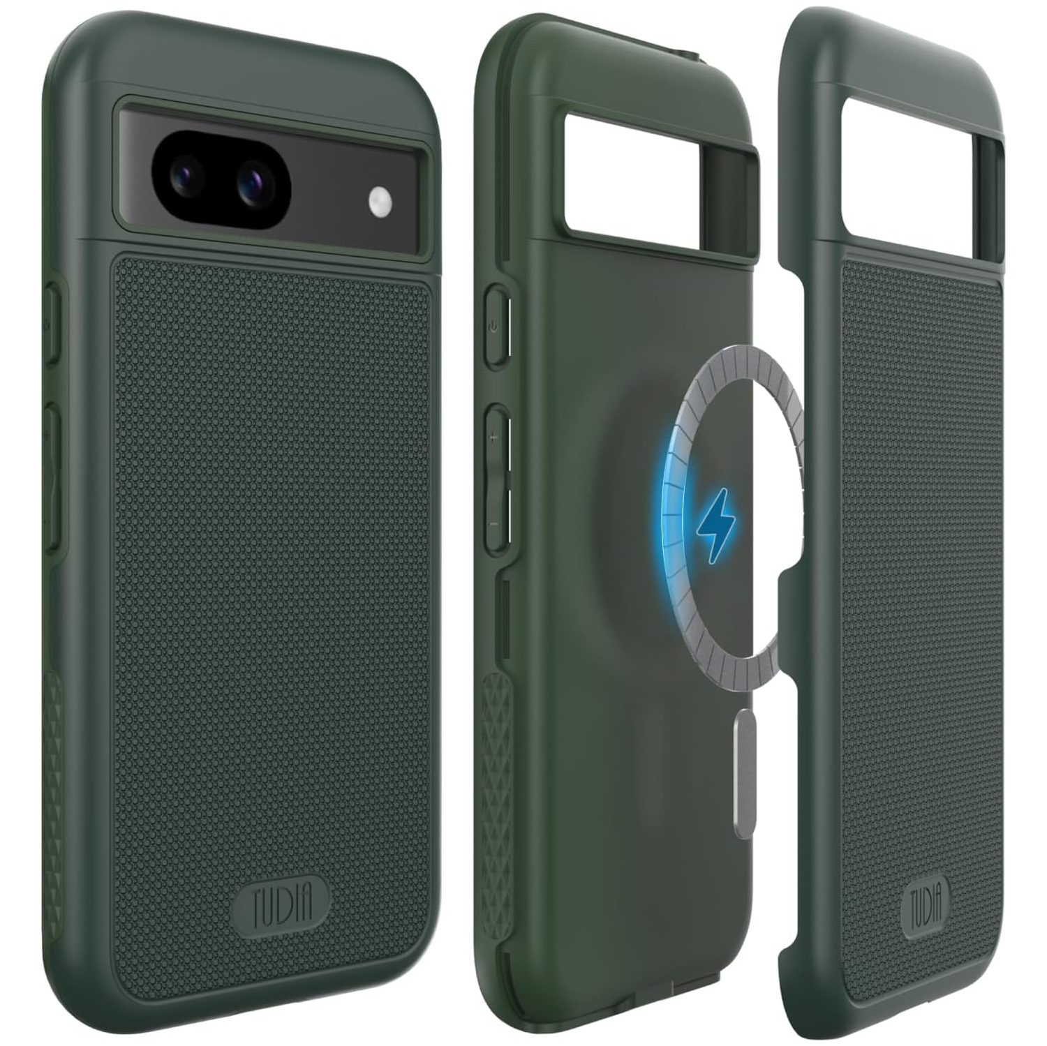 Étui MergeGrip de TUDIA pour Pixel 8a de Google avec MagSafe - Vert pin