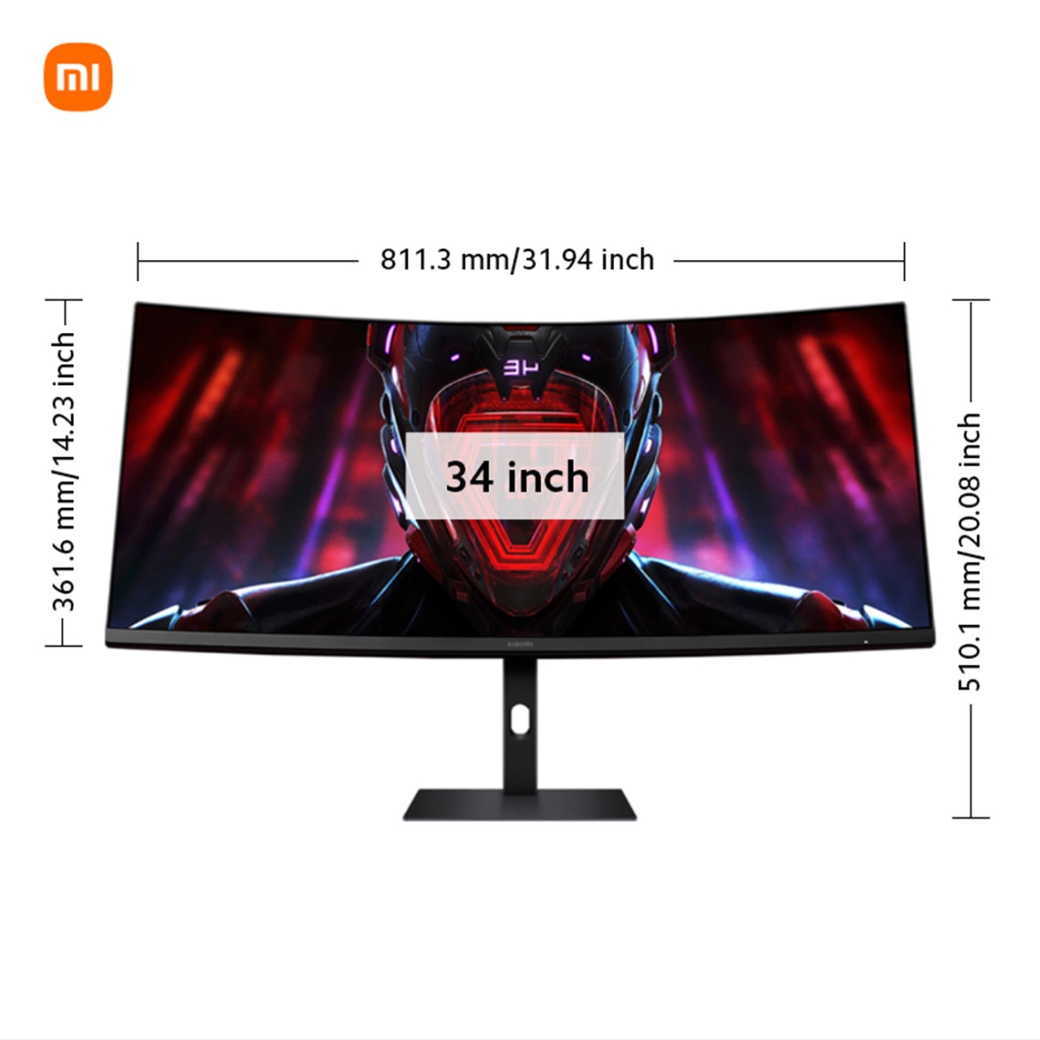 Xiaomi Gaming Monitor 34 inch Wide Curved Computer Screen: 180Hz, WQHD, Ultrawide, 1ms FreeSync, 3440*1440