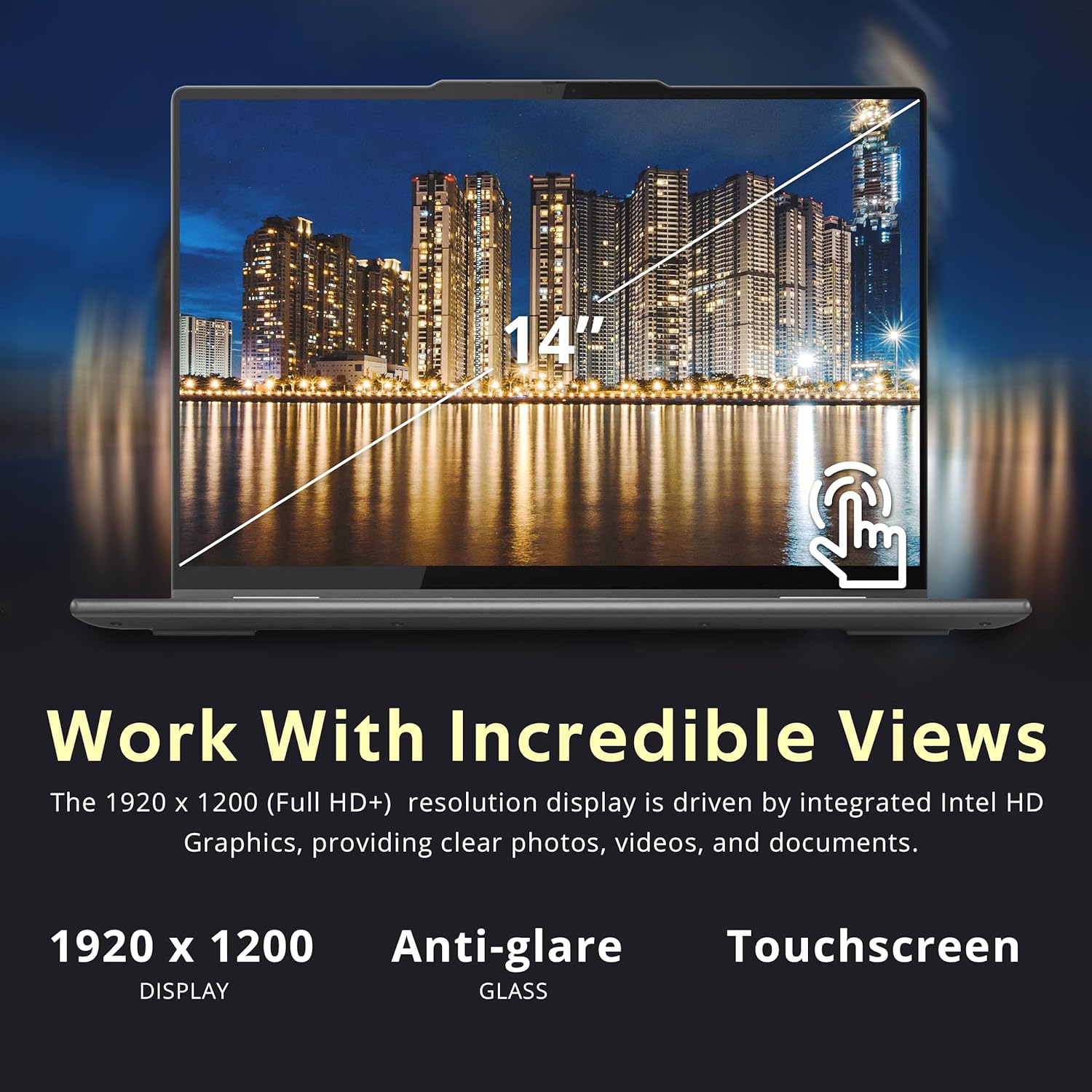 Lenovo Yoga 7i 14" 2K Touchscreen 2-in-1 Laptop, Intel Ultra 5 125U, 672GB Storage(512GB SSD+160GB Docking Station Set), 16GB RAM, Backlit KB,