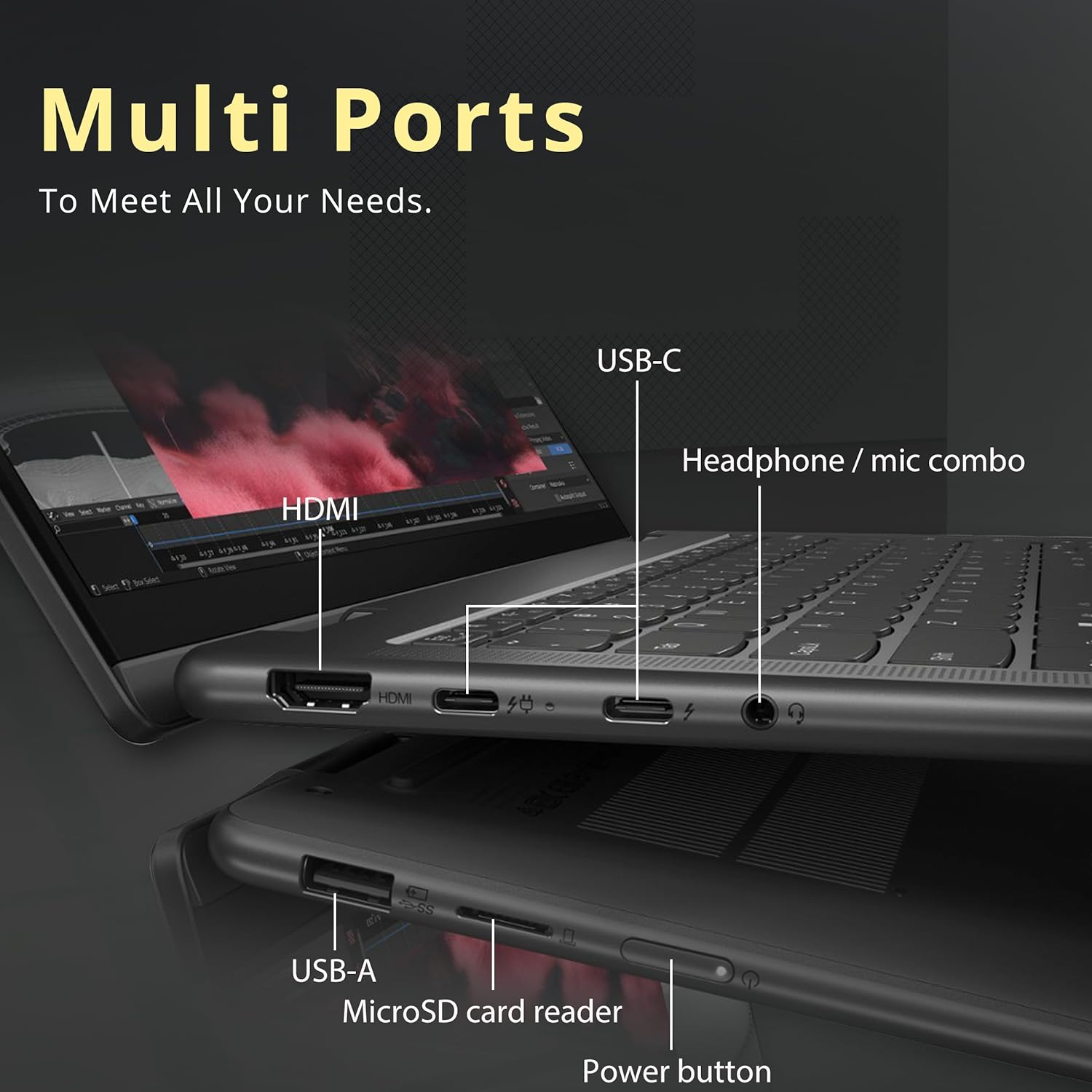 Lenovo Yoga 7i 14" 2K Touchscreen 2-in-1 Laptop, Intel Ultra 5 125U, 672GB Storage(512GB SSD+160GB Docking Station Set), 16GB RAM, Backlit KB,